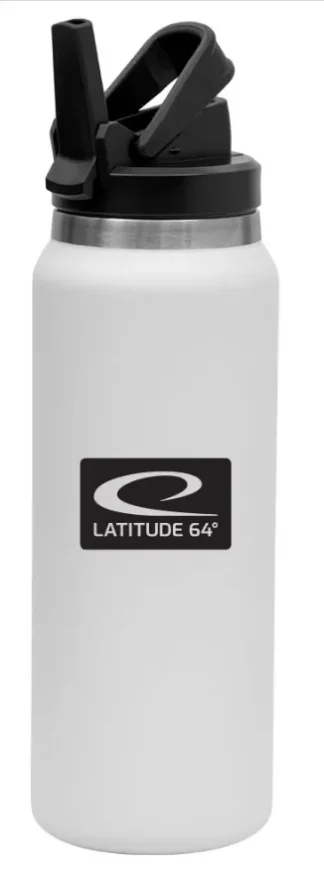 Latitude 64 32oz Stainless Steel Water Bottle w/ Straw