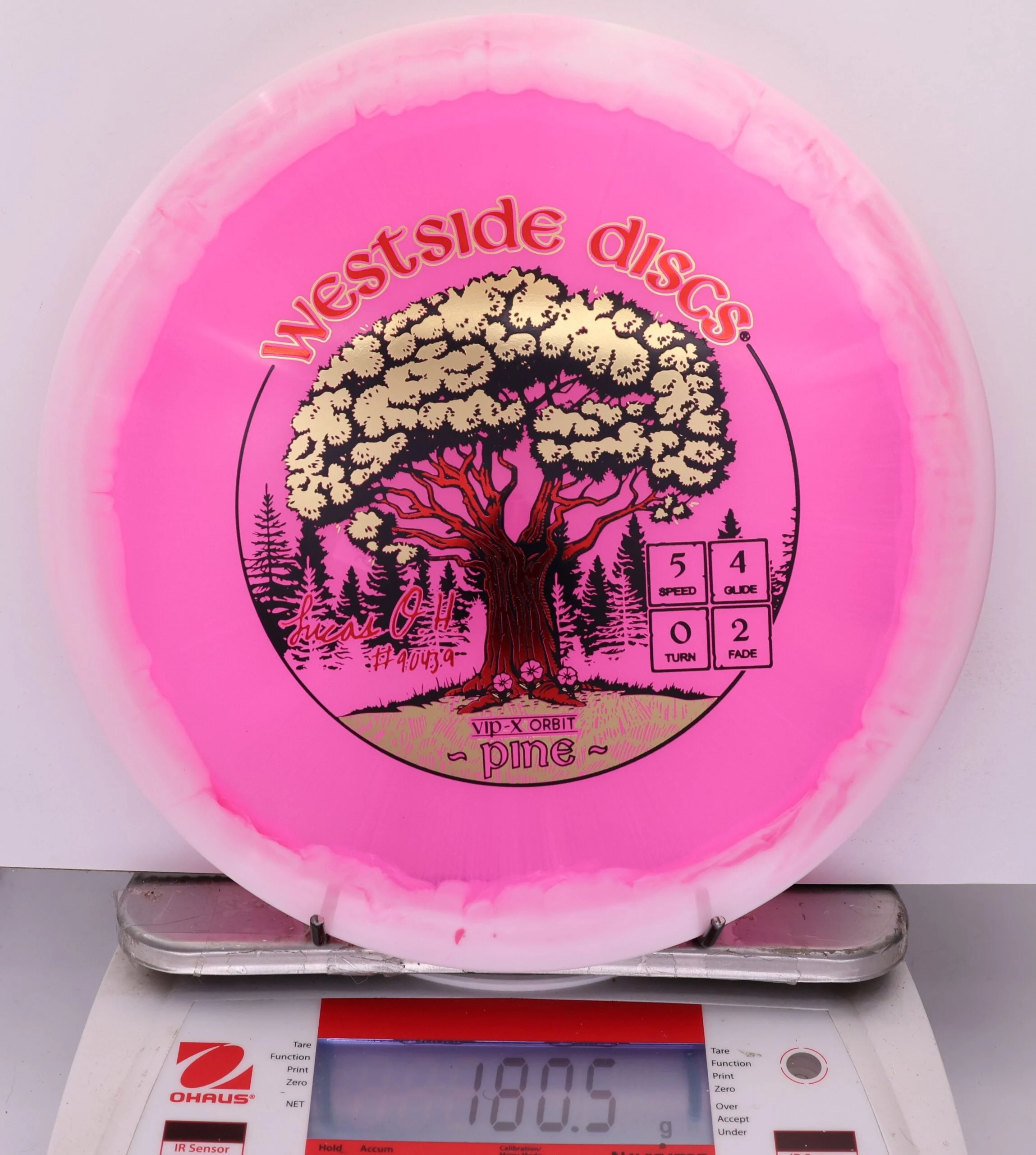 870876 VIP-X Orbit Pine, Lucas Oberholtzer 2026 Team Series - #16 White-Pink, 181