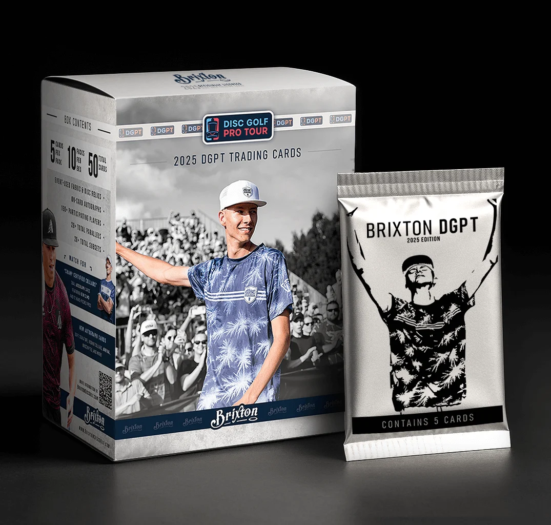 874216 Brixton 2025 Disc Golf Pro Tour Hobby Box - 50 Total Cards, 10 Packs