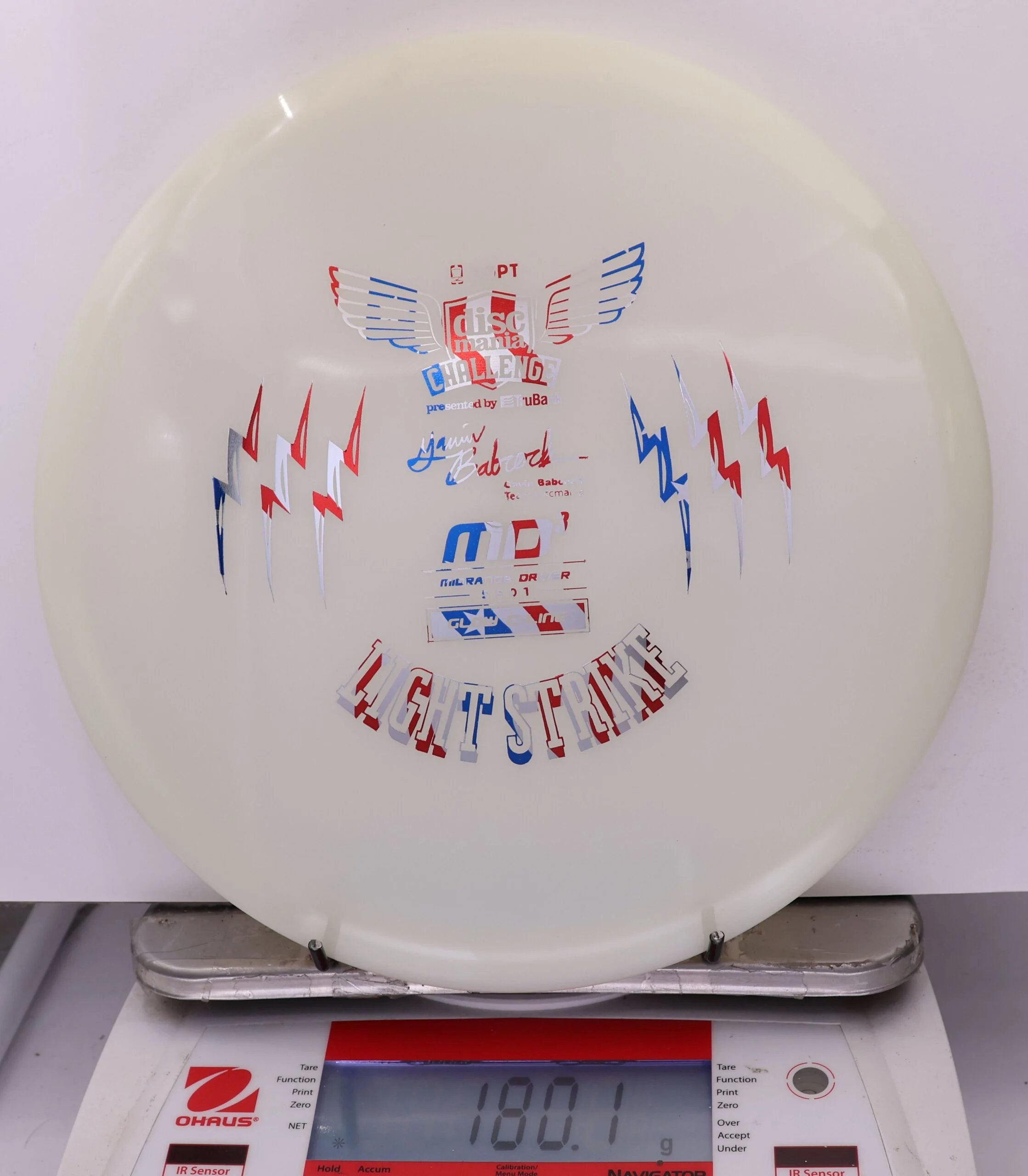877458 Color Glow C-Line MD3, Gavin Babcock 2026 Signature Series - Discmania Challenge Fundraiser - #18 WhiteGlow, 180