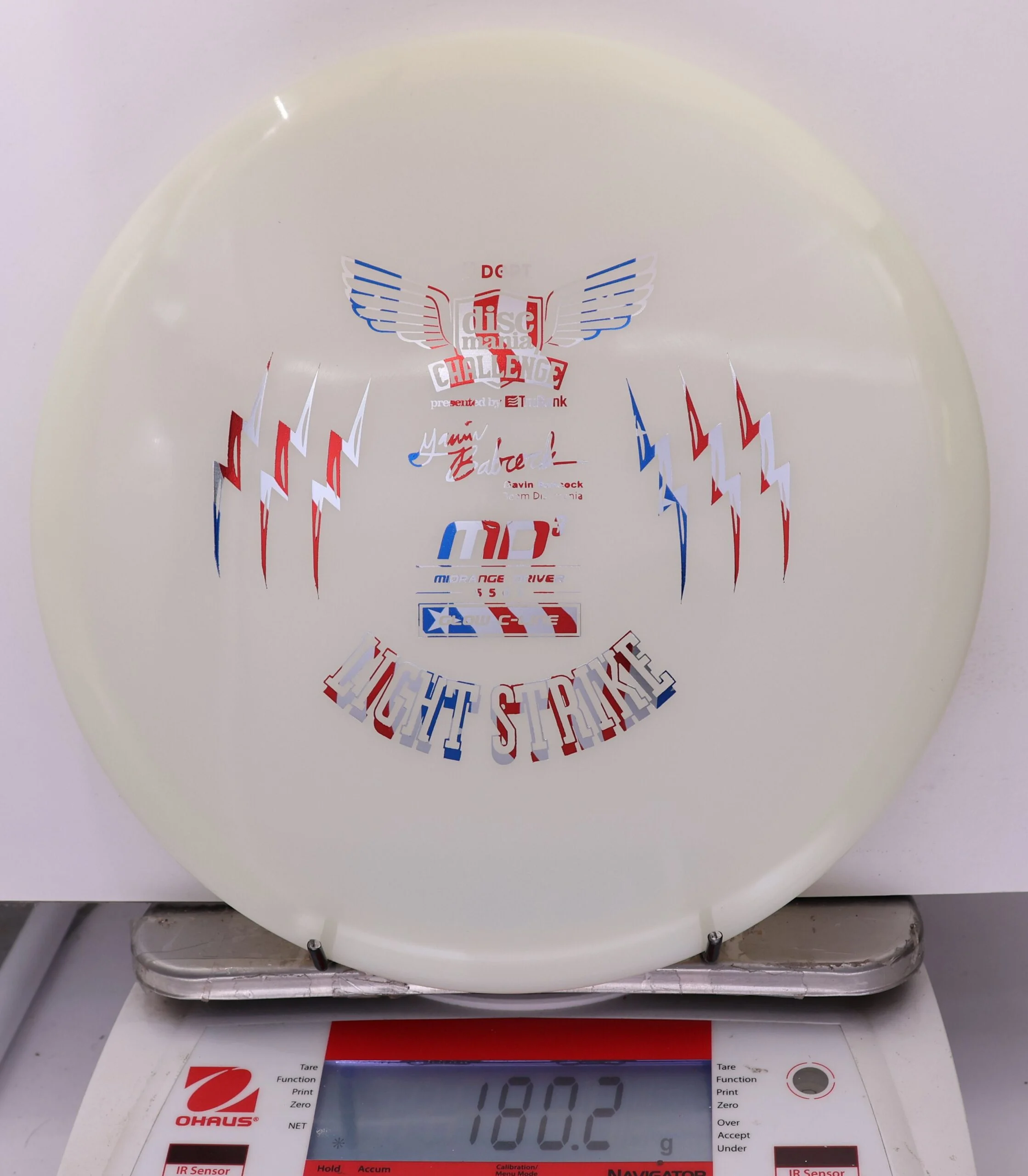 877459 Color Glow C-Line MD3, Gavin Babcock 2026 Signature Series - Discmania Challenge Fundraiser - #19 WhiteGlow, 180