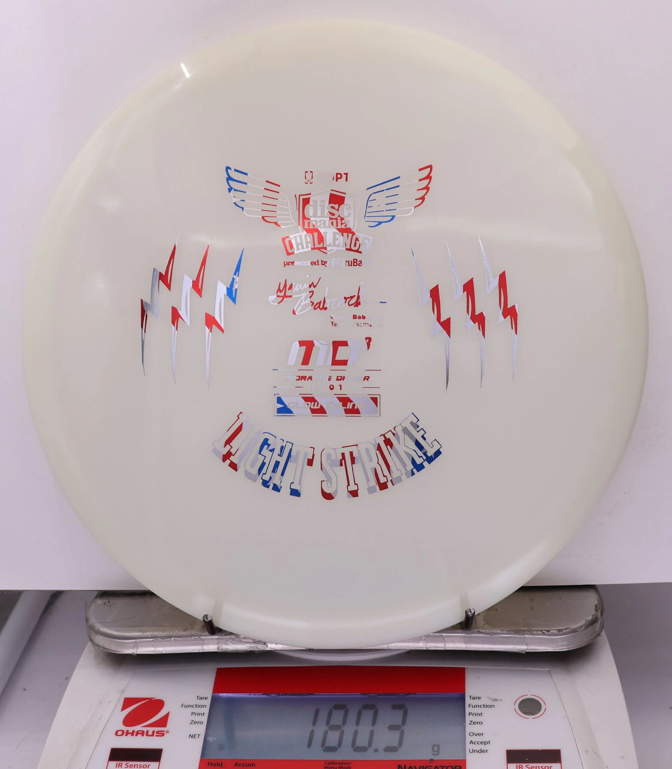 877460 Color Glow C-Line MD3, Gavin Babcock 2026 Signature Series - Discmania Challenge Fundraiser - #20 WhiteGlow, 180