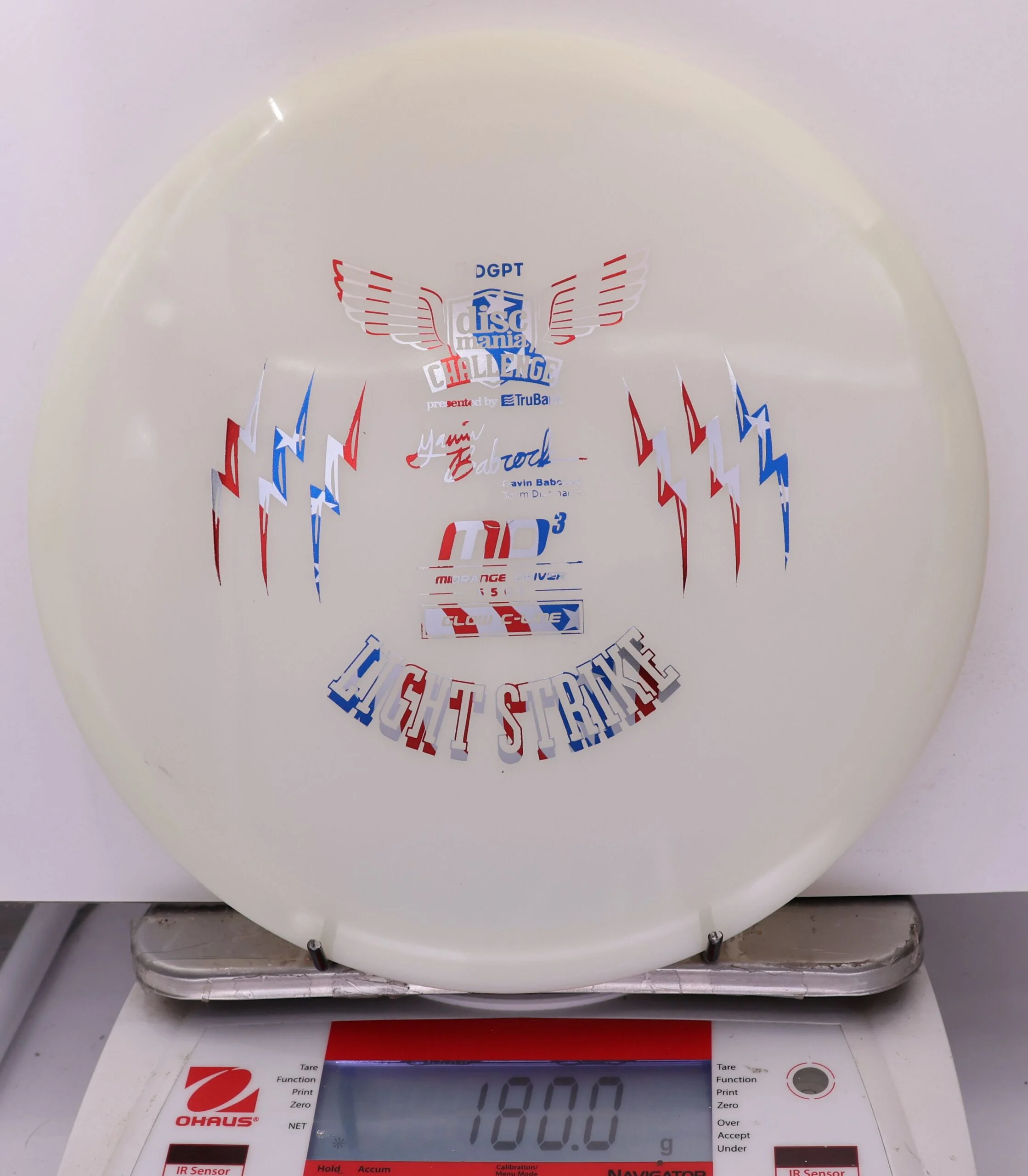 877461 Color Glow C-Line MD3, Gavin Babcock 2026 Signature Series - Discmania Challenge Fundraiser - #21 WhiteGlow, 180