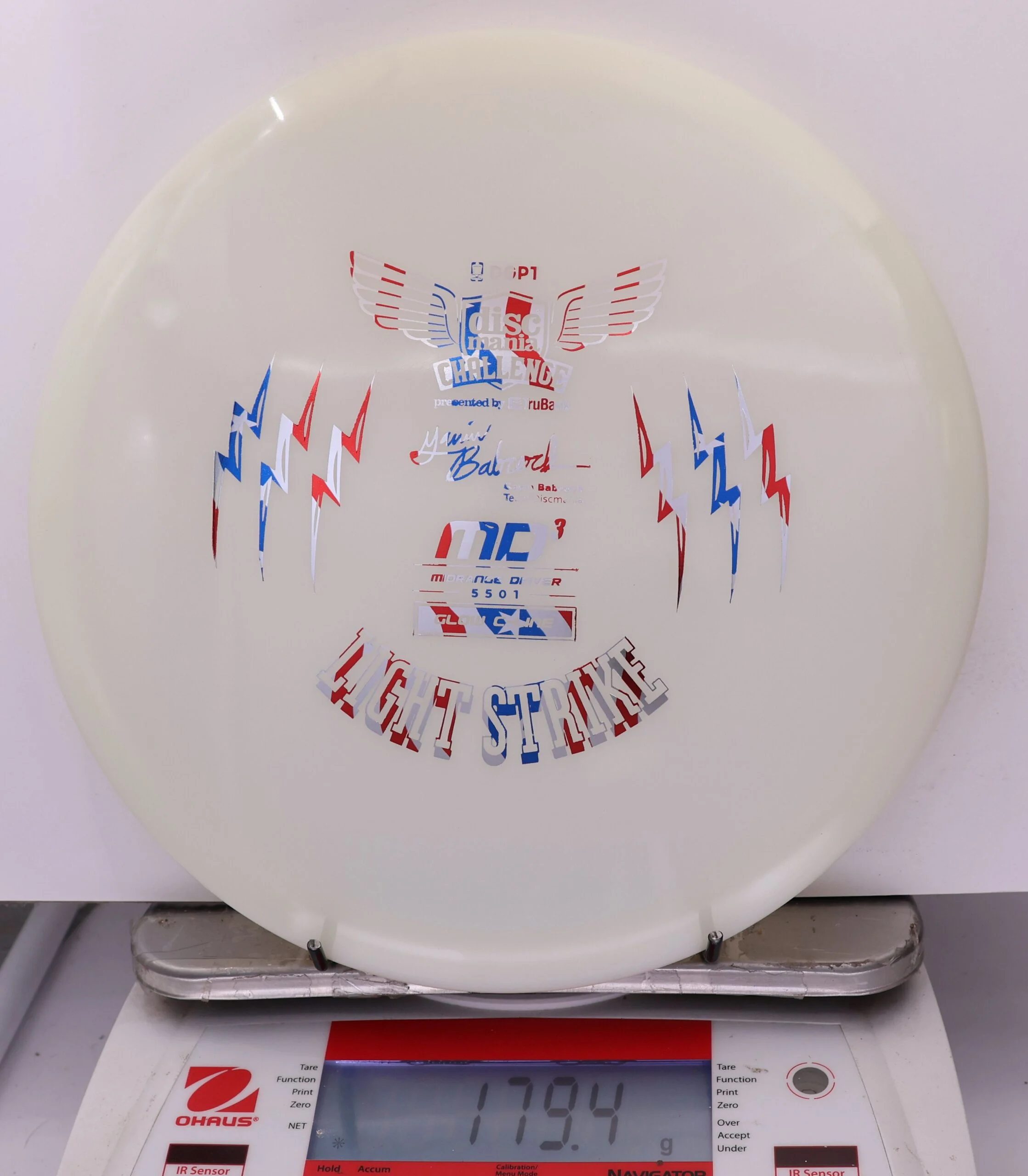 877506 Color Glow C-Line MD3, Gavin Babcock 2026 Signature Series - Discmania Challenge Fundraiser - #23 WhiteGlow, 179