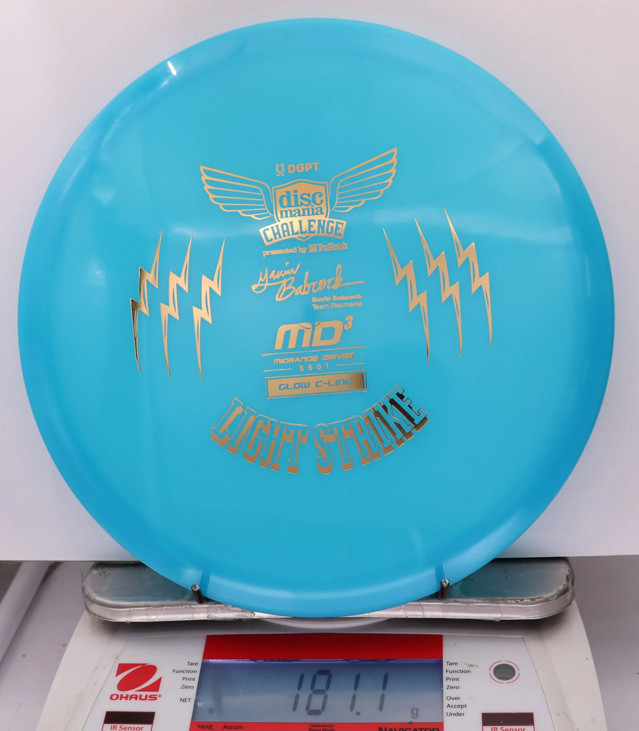 877558 Color Glow C-Line MD3, Gavin Babcock 2026 Signature Series - Discmania Challenge Fundraiser - #32 BlueGlow, 181