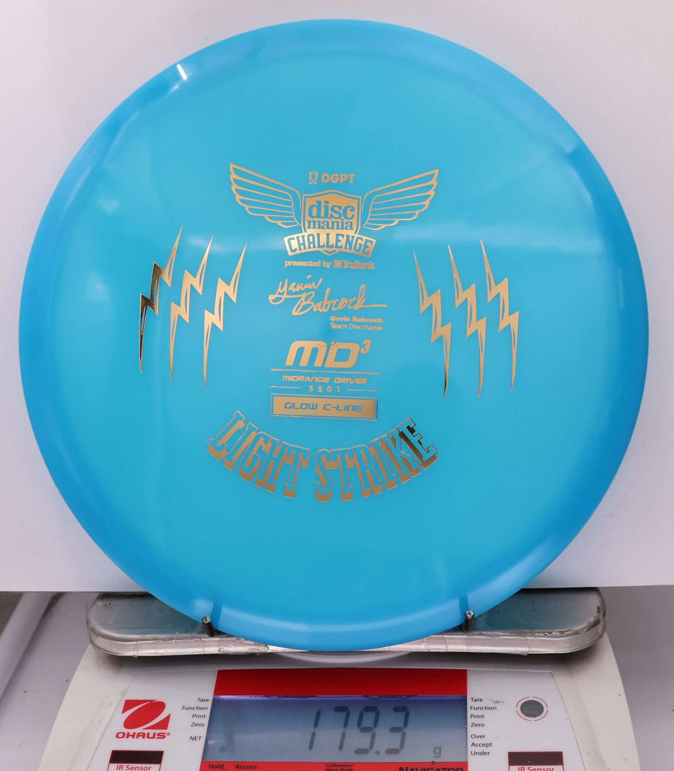 877603 Color Glow C-Line MD3, Gavin Babcock 2026 Signature Series - Discmania Challenge Fundraiser - #34 BlueGlow, 179