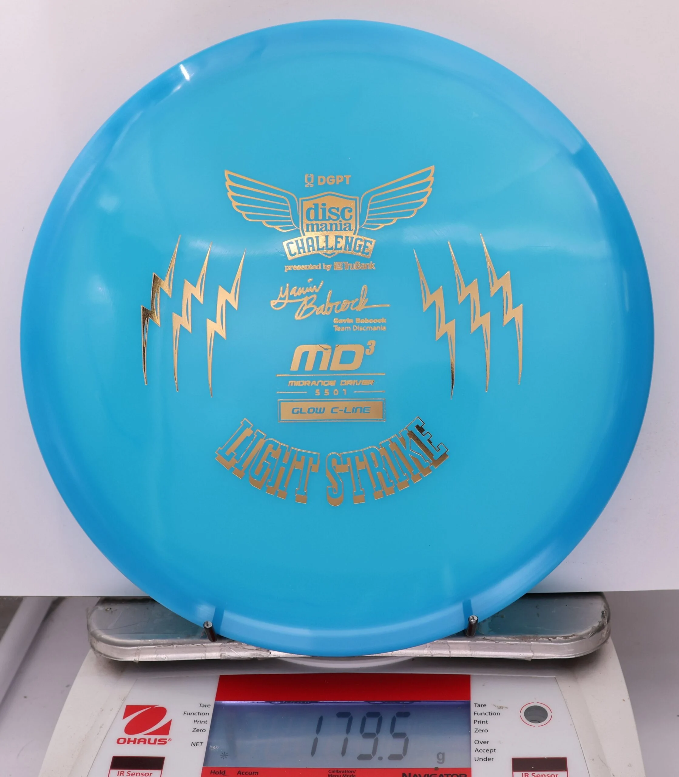 877606 Color Glow C-Line MD3, Gavin Babcock 2026 Signature Series - Discmania Challenge Fundraiser - #37 BlueGlow, 180