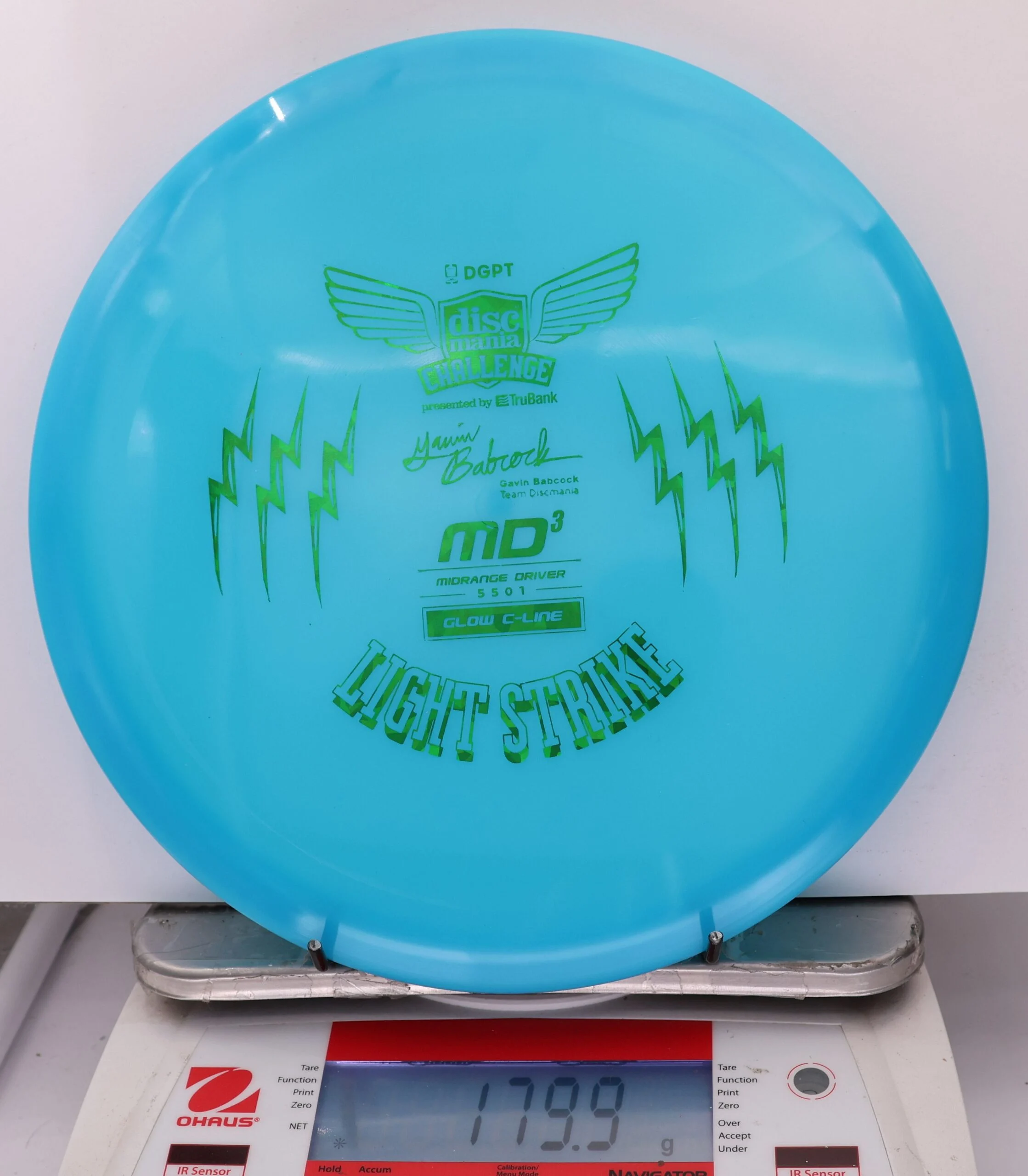 877700 Color Glow C-Line MD3, Gavin Babcock 2026 Signature Series - Discmania Challenge Fundraiser - #45 BlueGlow, 180