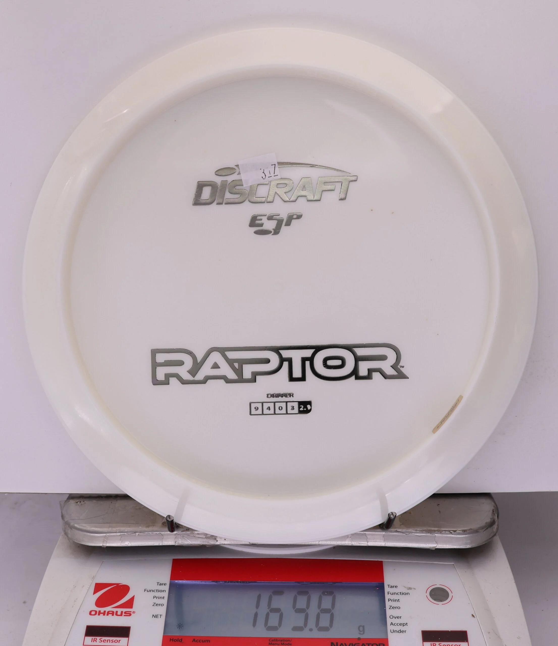 886748 ESP Raptor, Bottom Stamp - #317 White, 170