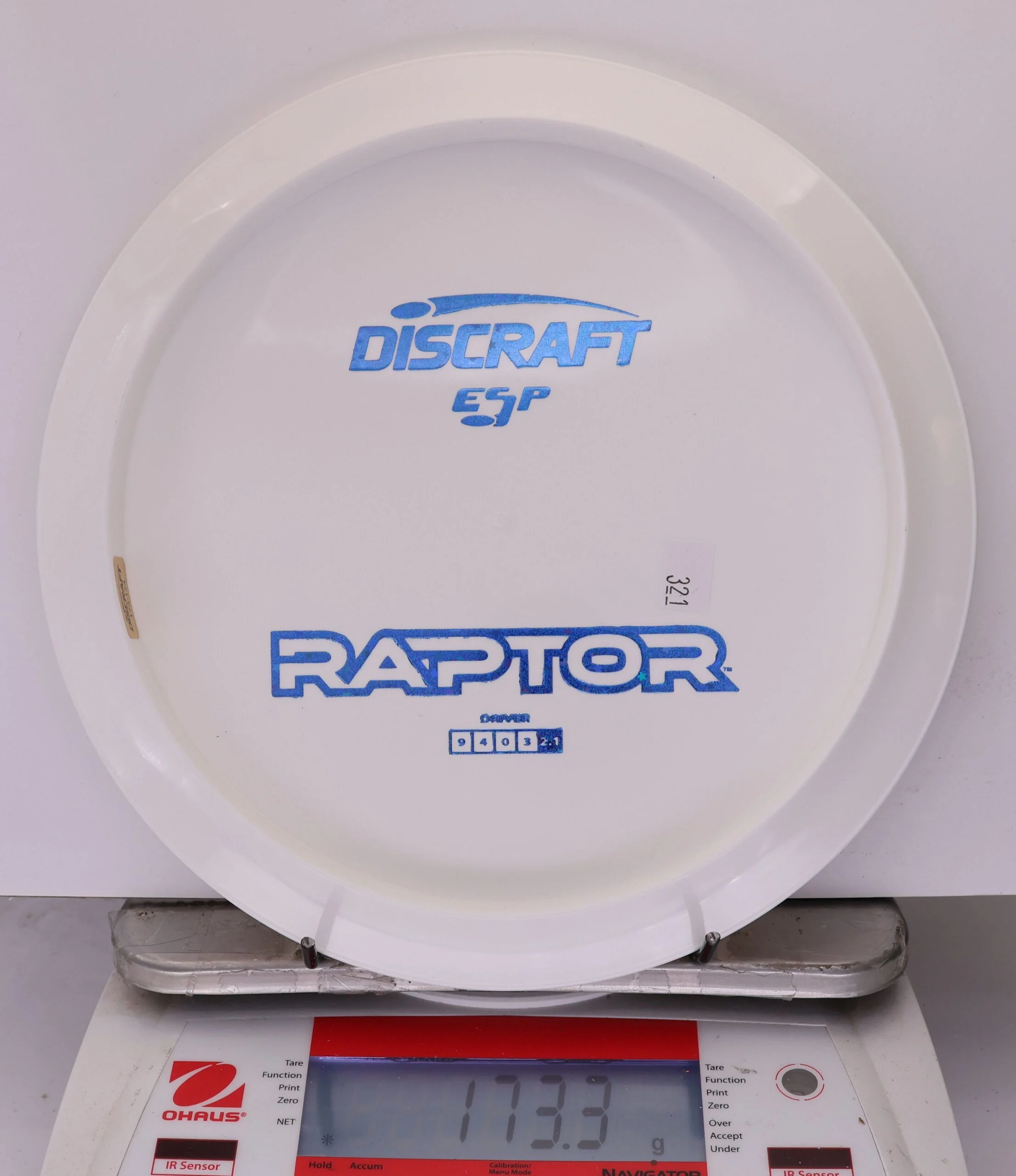 886757 ESP Raptor, Bottom Stamp - #321 White, 173