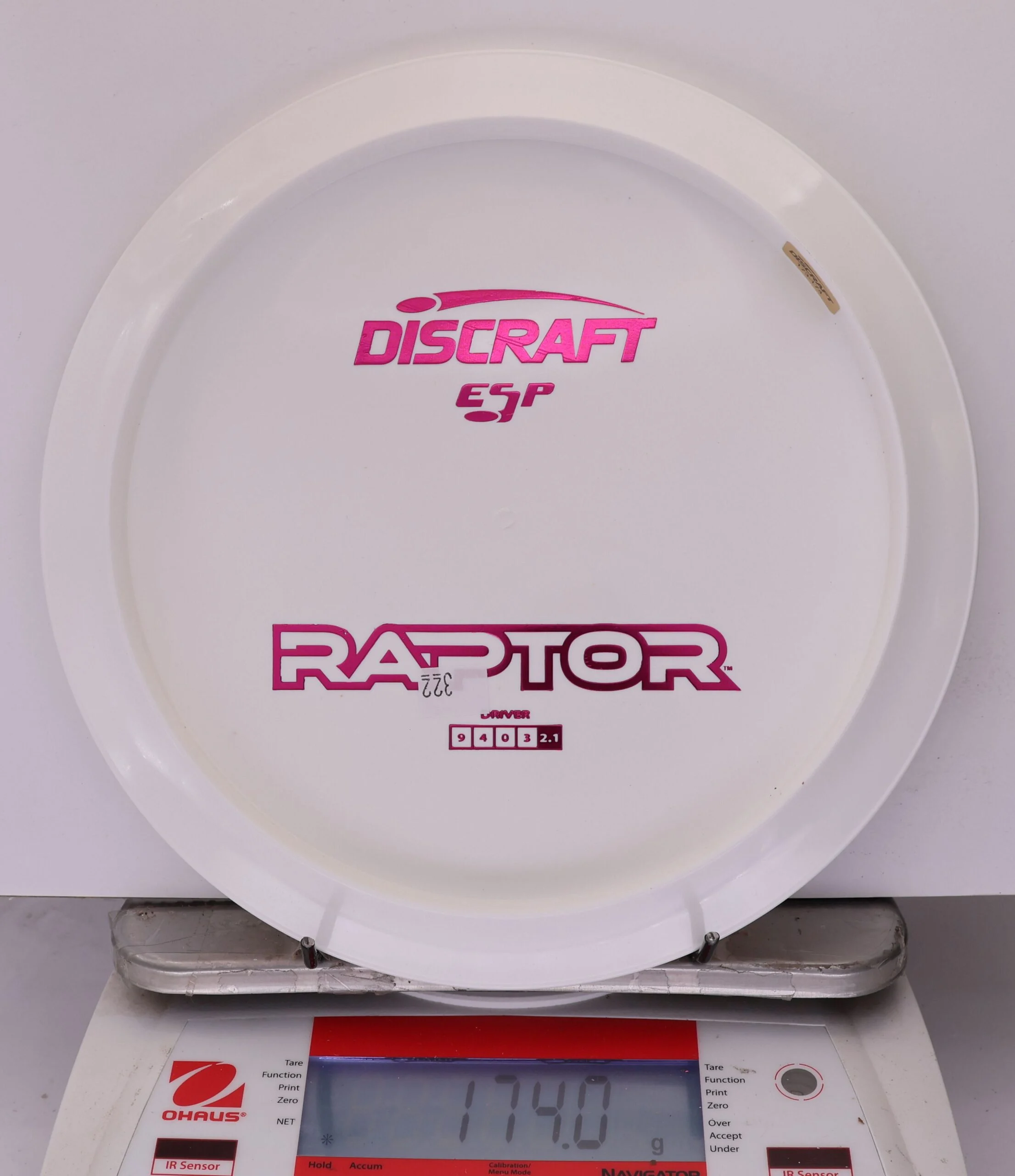886758 ESP Raptor, Bottom Stamp - #322 White, 174