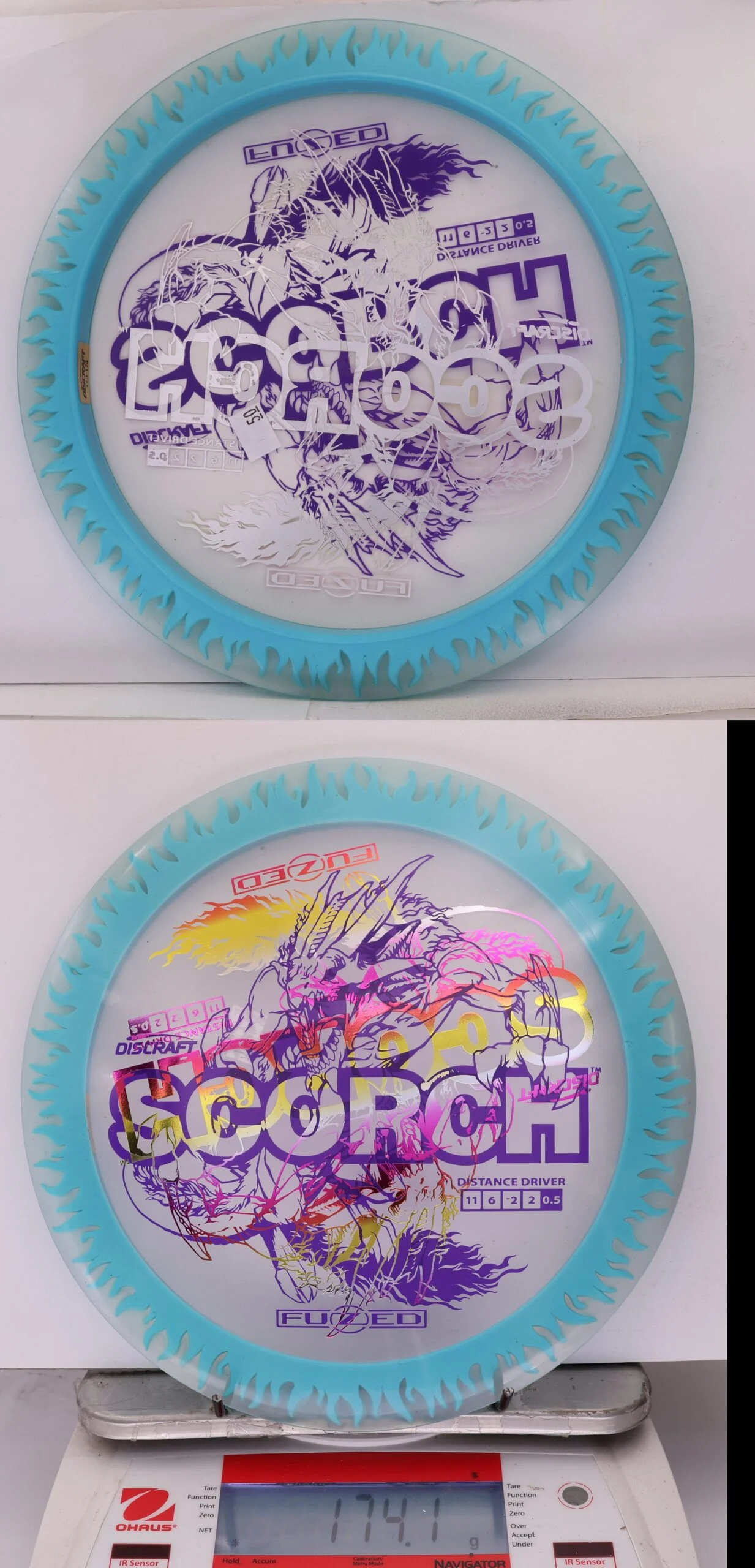 889941 X-Out FuZed Line Scorch - Flames - #50 Clear-LtBlue, 174