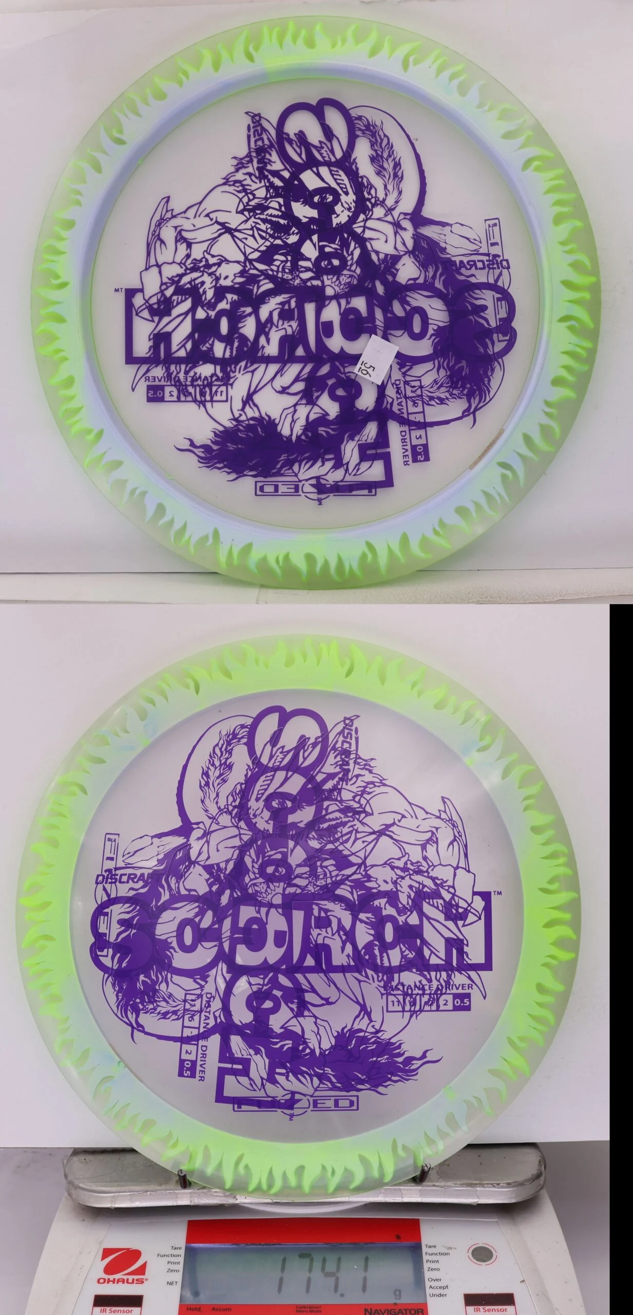 889960 X-Out FuZed Line Scorch - Flames - #56 Clear-NGreen, 174