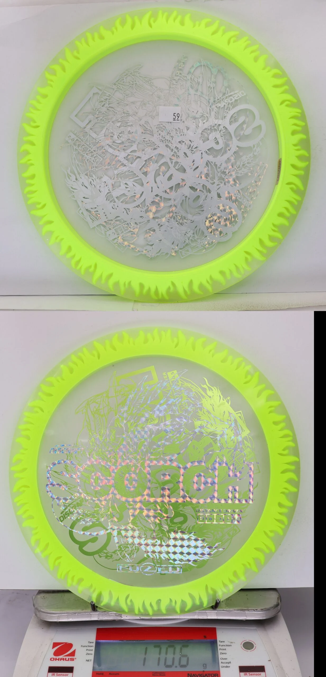 889976 X-Out FuZed Line Scorch - Flames - #59 Clear-NYellow, 171