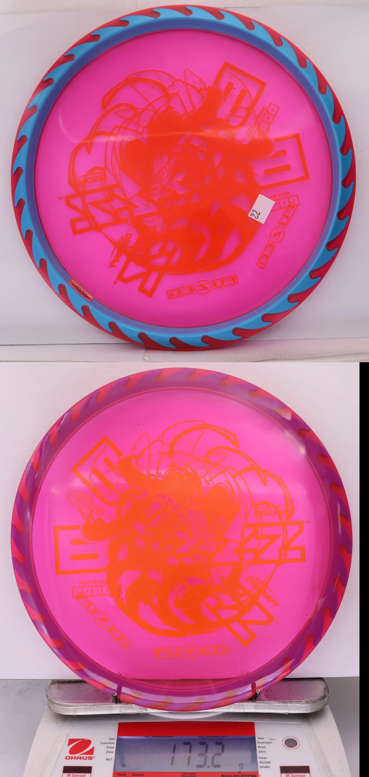 890118 X-Out Fuzed Line Buzzz - Buzzzsaw - #22 Magenta-Blue, 173