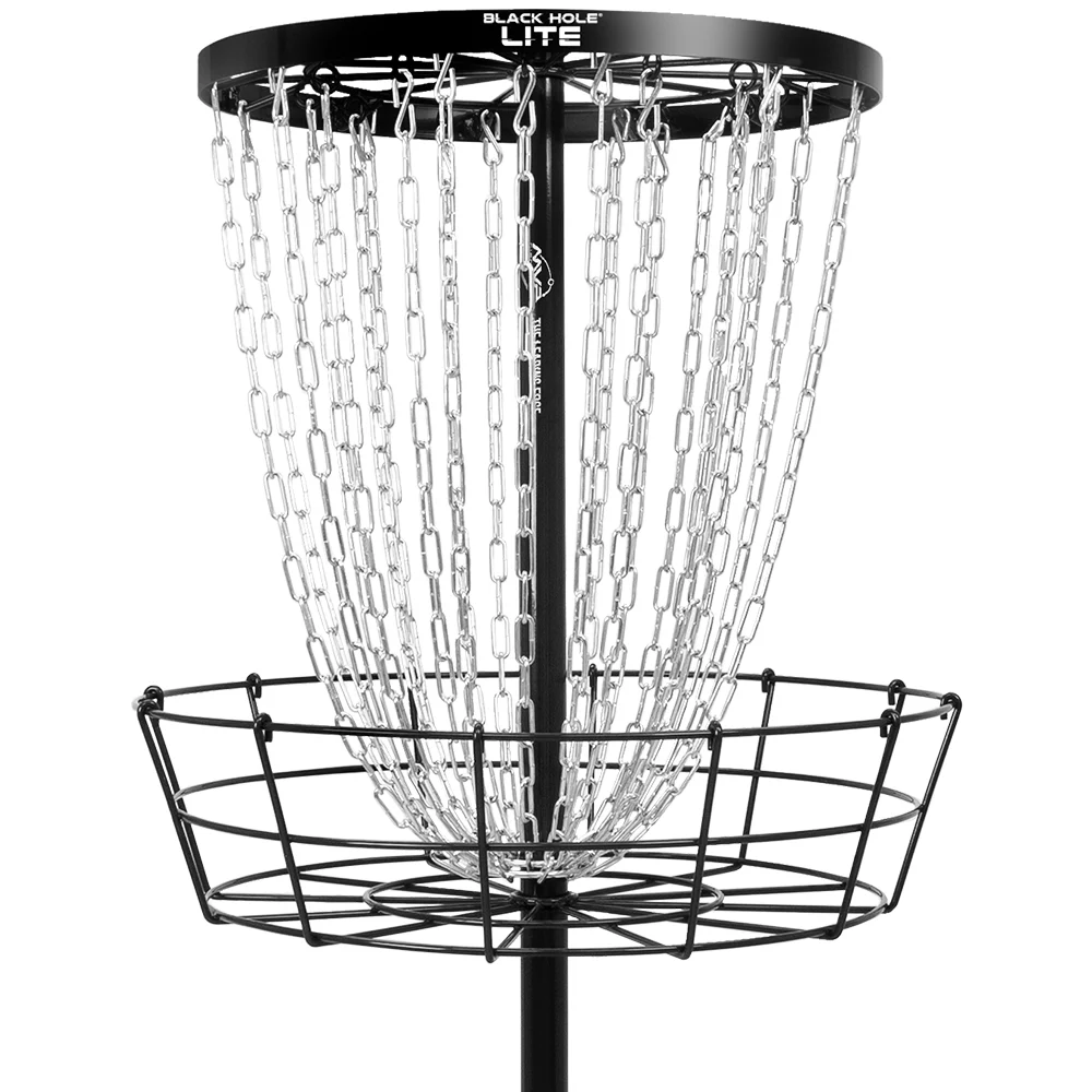 897110 MVP Black Hole Lite Disc Golf Basket + Transit - Black, + Transit