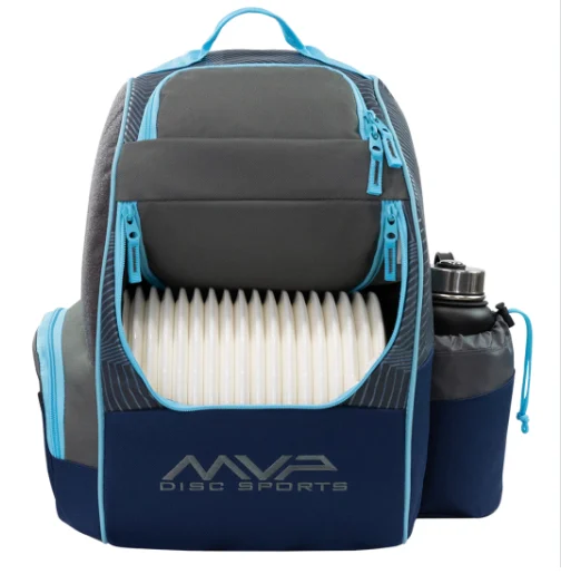 901415 MVP Shuttle Backpack Bag - With Velcro - Dark Gray/Sky Blue