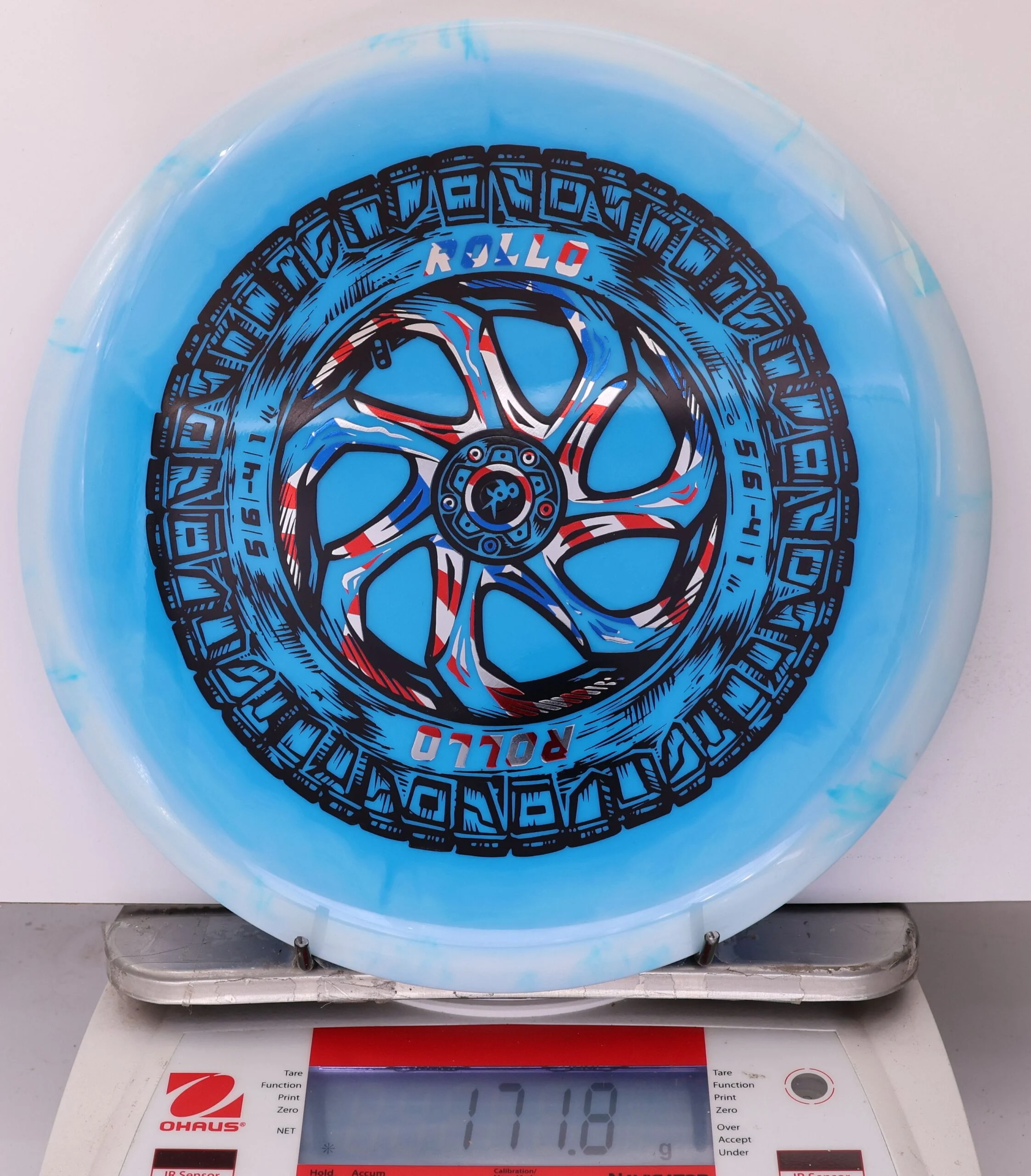 911064 Halo Star Rollo, Spare Tire - #08 White-Blue, 172