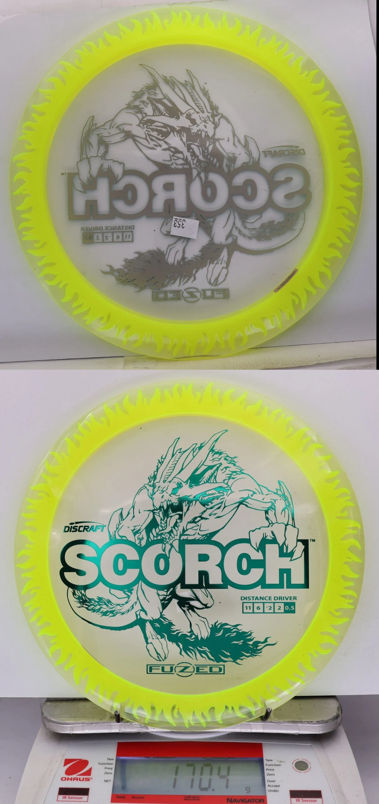 928201 FuZed Line Scorch, Flame - #353 Clear-NYellow, 170