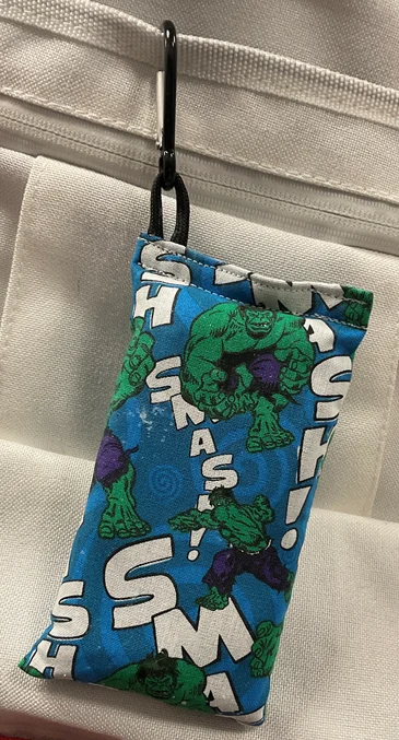 934114 Clay Bags with Carabiner - Smash-BlueGreen, CLAY