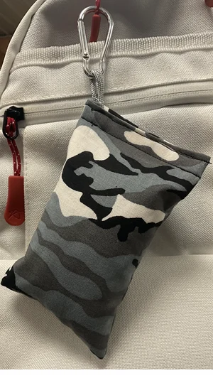 940787 Clay Bags with Carabiner - Gray Camo, Clay Bags