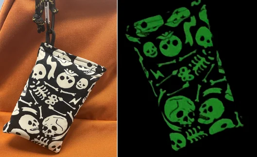 940813 Clay Bags with Carabiner - GLOW Bone Yard, Clay Bags