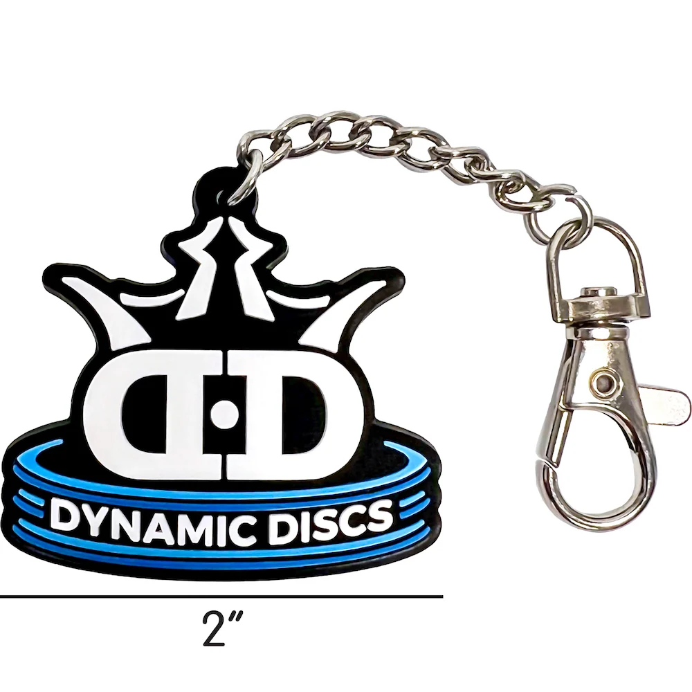 947860 Dynamic Discs Rubber Keychain - BlkWhite, 2\"