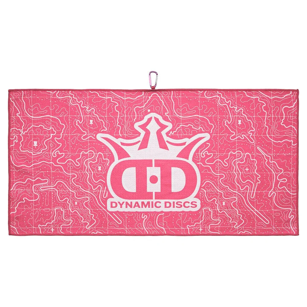 949422 Dynamic Discs Microfiber Waffle Towel - Pink, 31\"x16\"