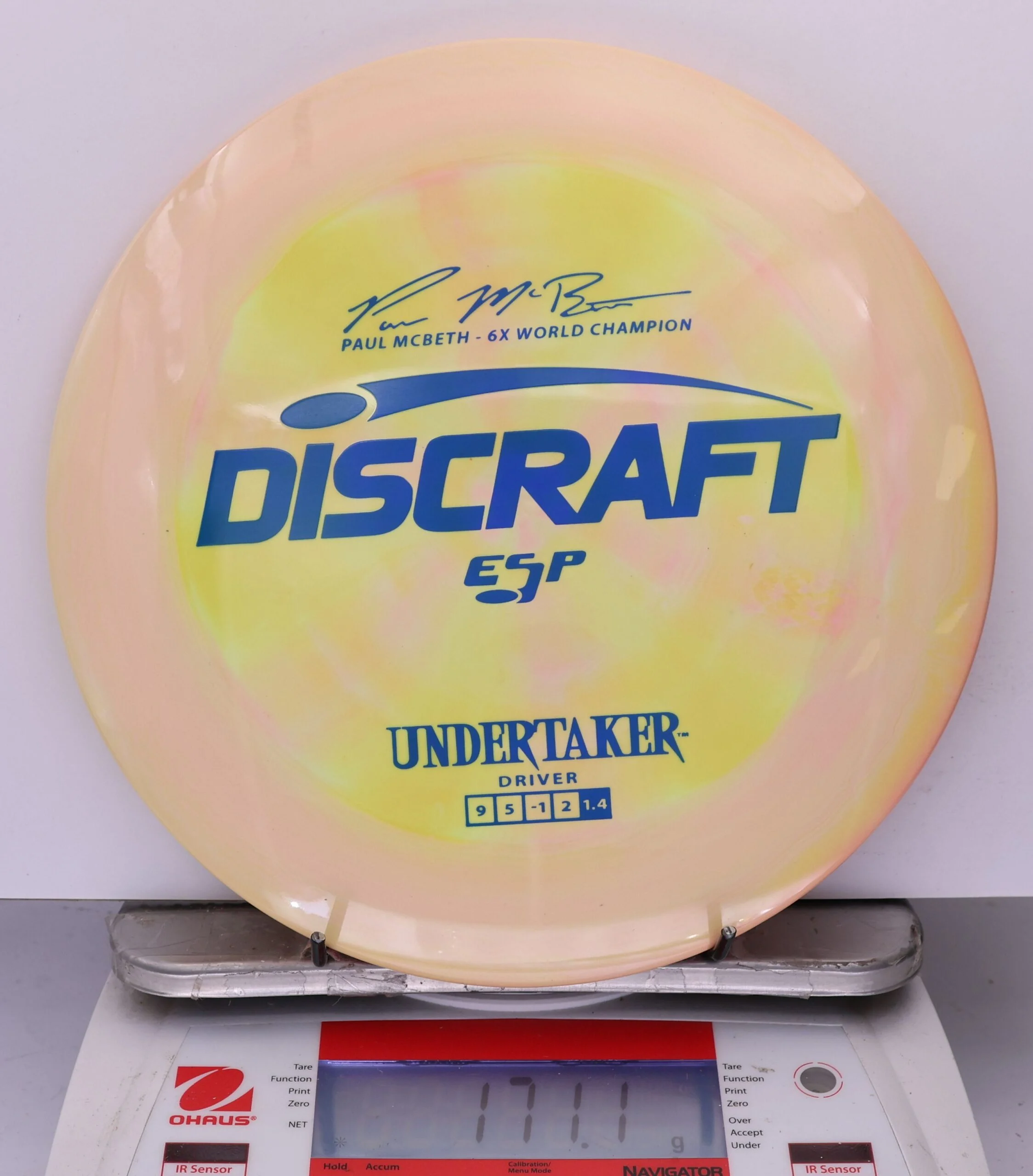 958833 ESP Undertaker, Paul McBeth 6X - #382 LtORangeYellow, 171