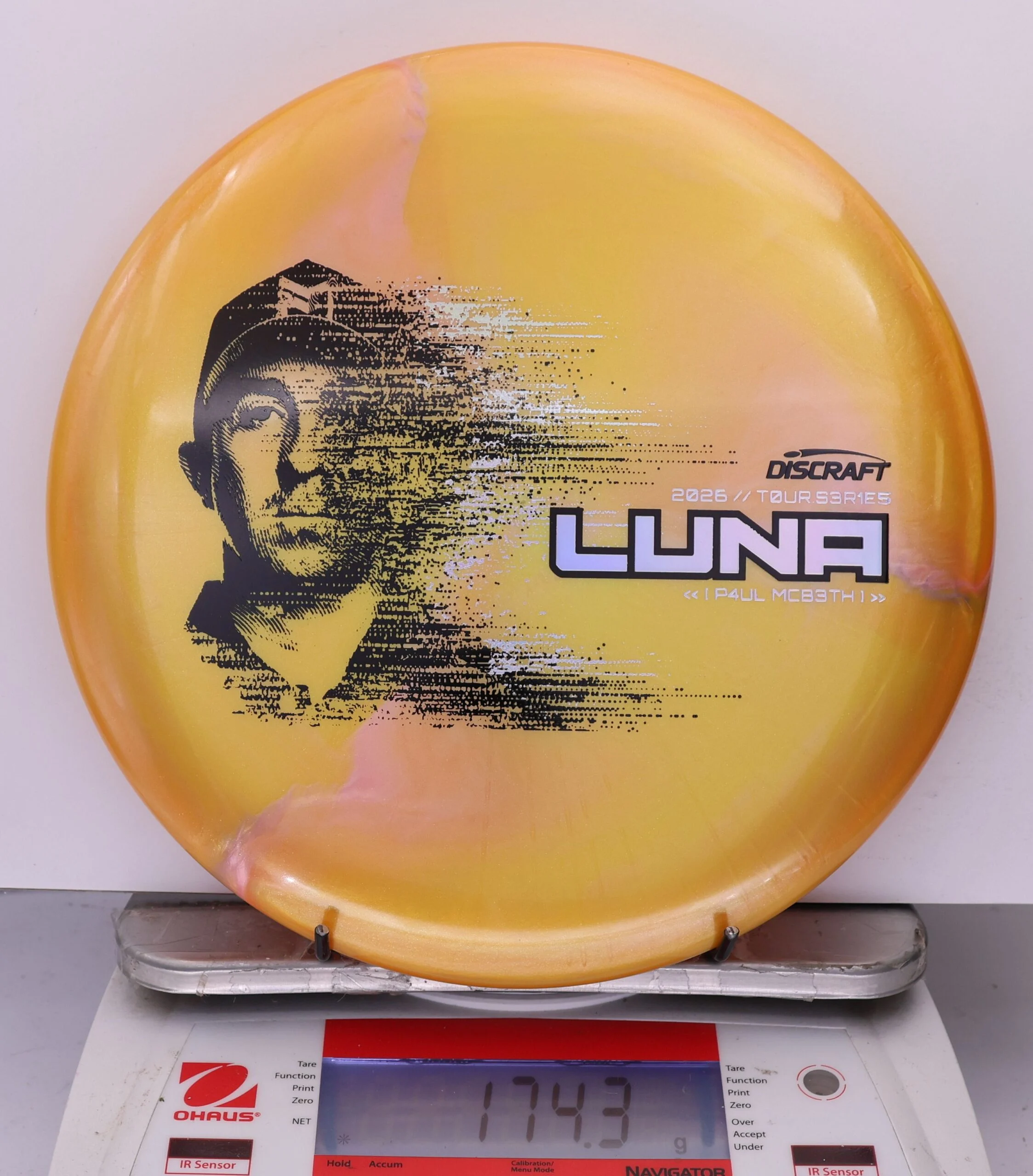 959769 Big Z Titanium Luna, Paul McBeth 2026 Tour Series - #384 YellowPink, 174