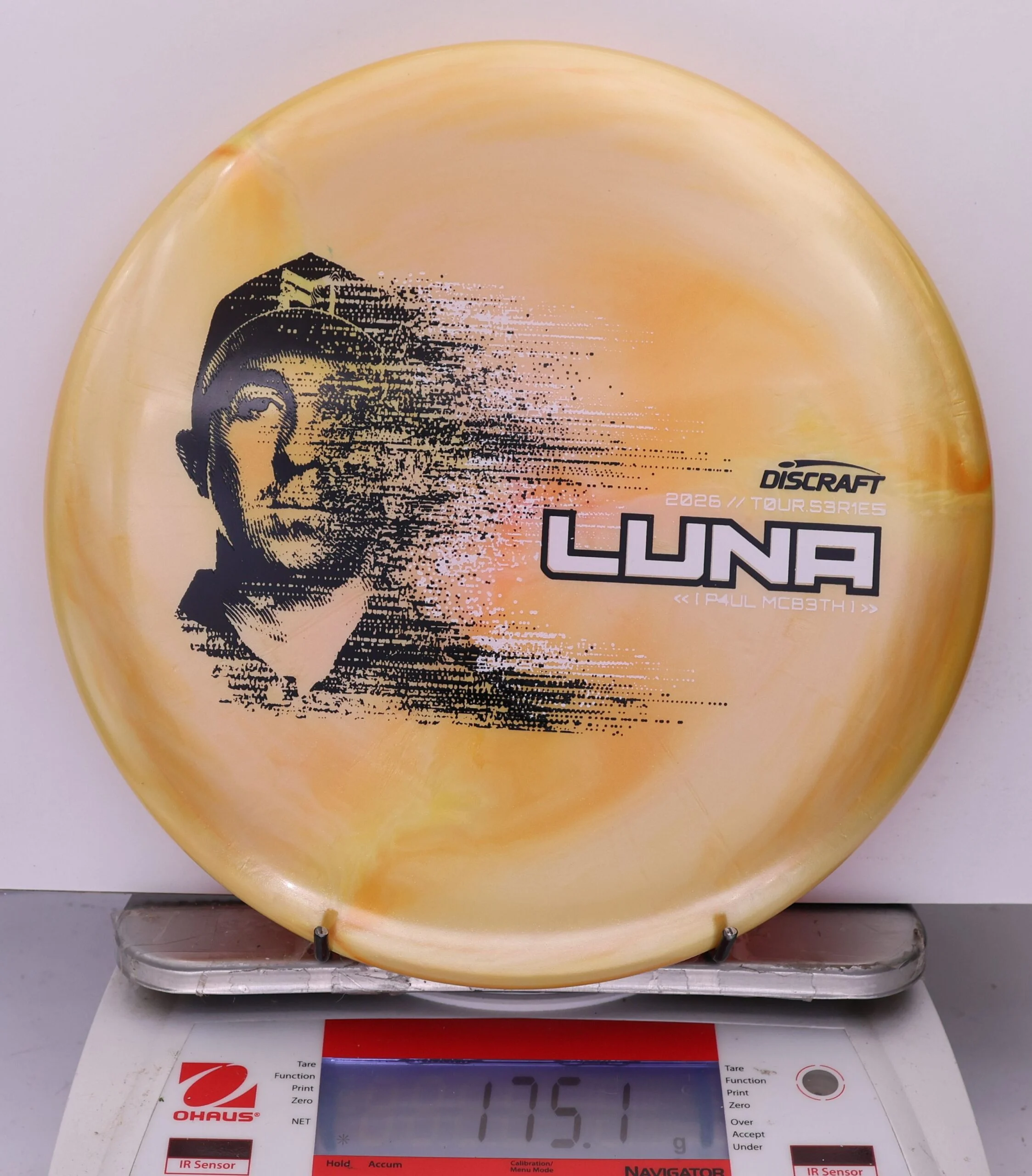 959790 Big Z Titanium Luna, Paul McBeth 2026 Tour Series - #385 Yellow, 175