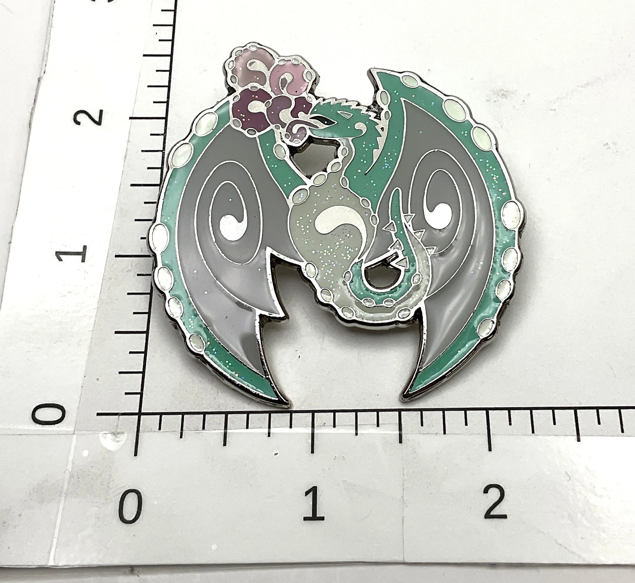 960016 Dragon, Pins by Festi Daze - GrayTeal, G9