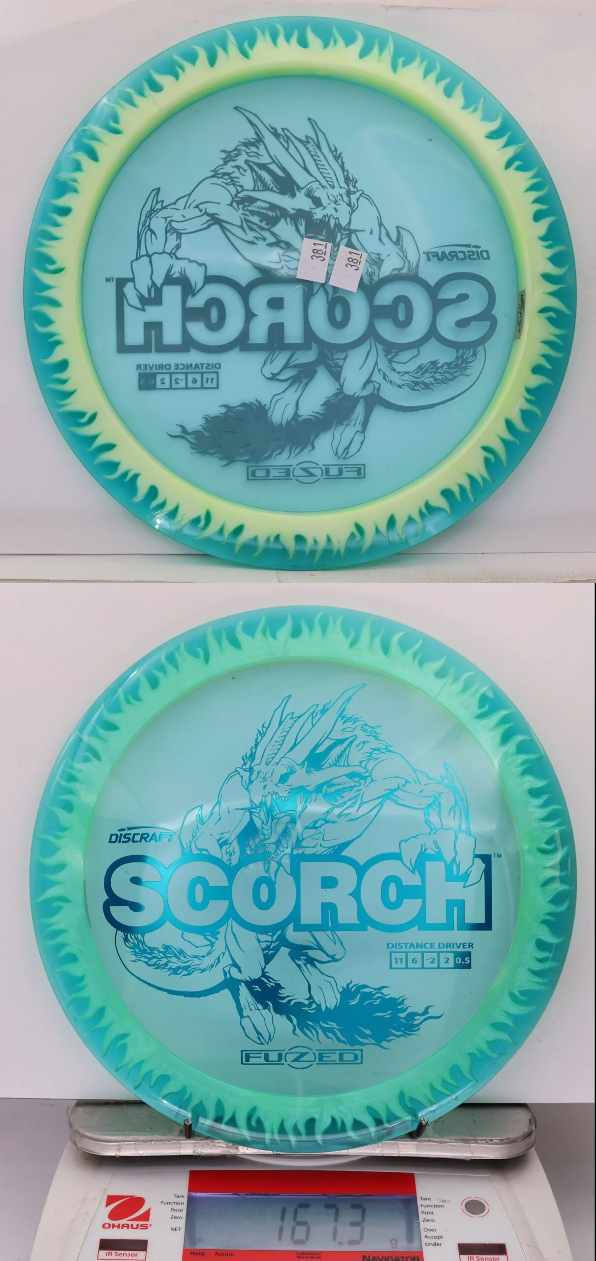 960040 FuZed Line Scorch, Flame - #381 Teal-LtYellow, 167