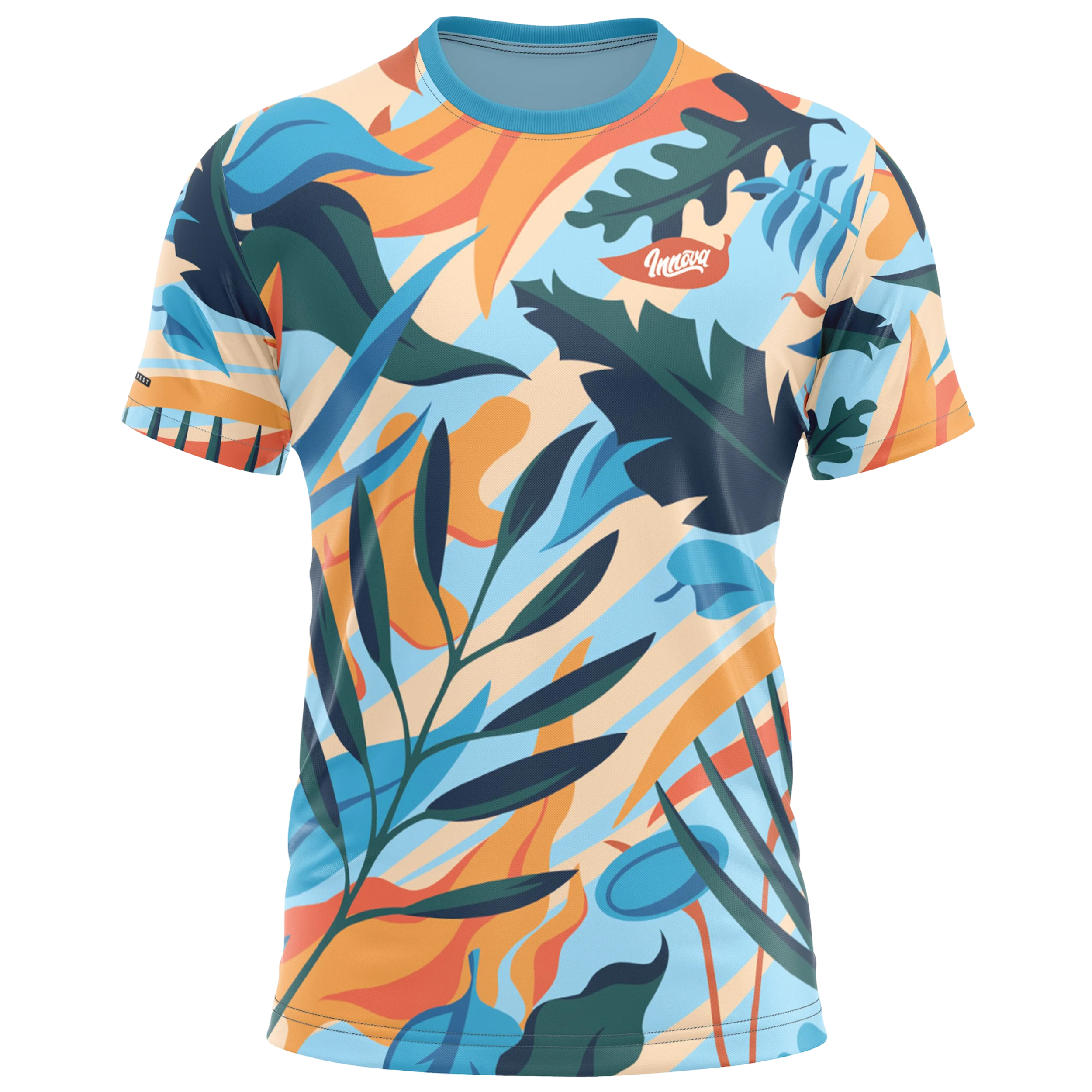 961446 Innova LADIES Tropic Stretch Performance Jersey - OrngBlueGrn Tropic, W XL