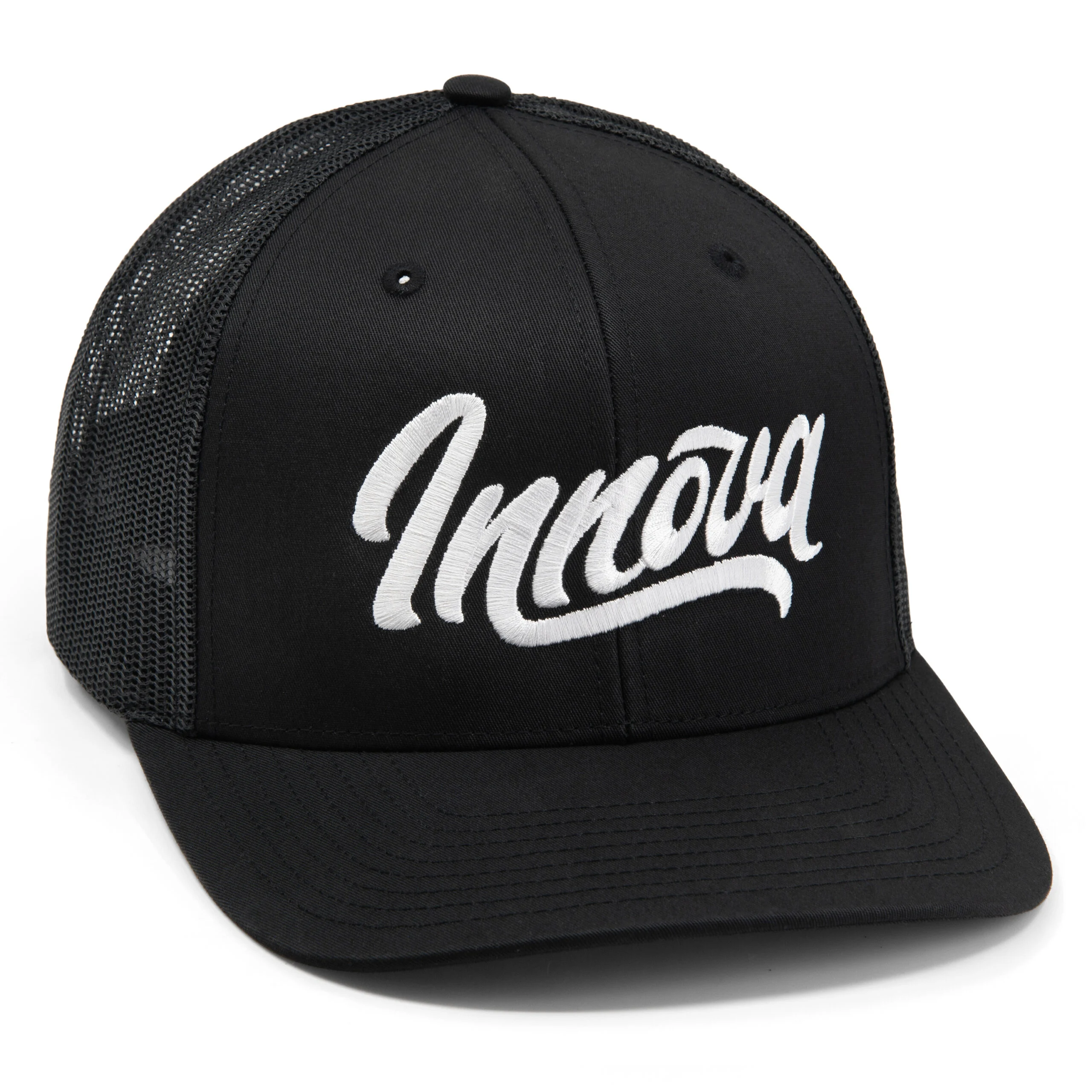963822 Innova Mid-Pro Flow Trucker Hat - Black-White, Snapback