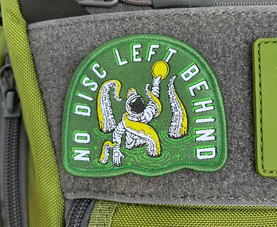 969974 No Disc Left Behind Disc Golf Patches™ - Velcro