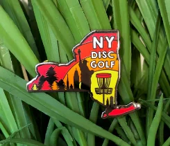 970734 New York State Disc Golf Pin - NY