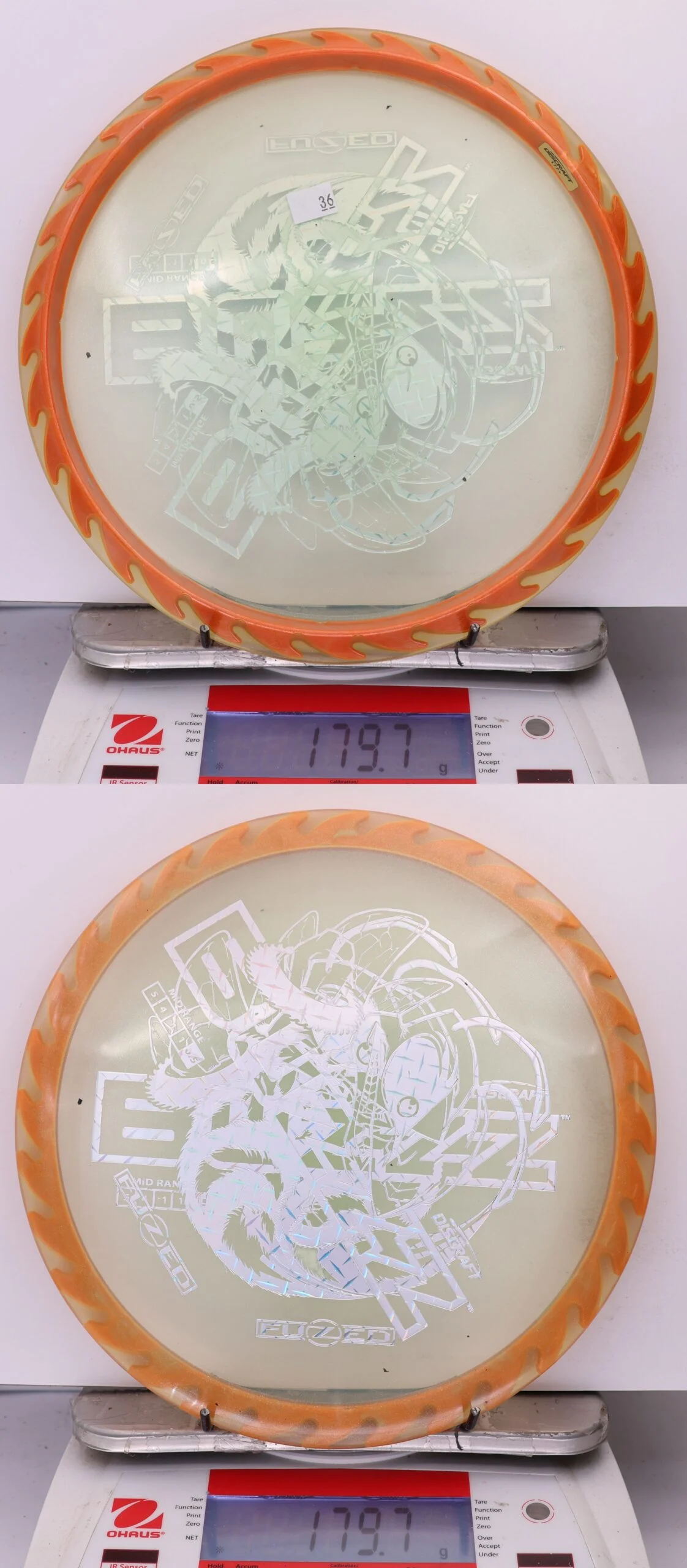 978592 X-Out Fuzed Line Buzzz - Buzzzsaw - #36 Clear-Orange, 180