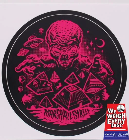 985928 Martial Street Sticker, TSA - 3", Black Pink
