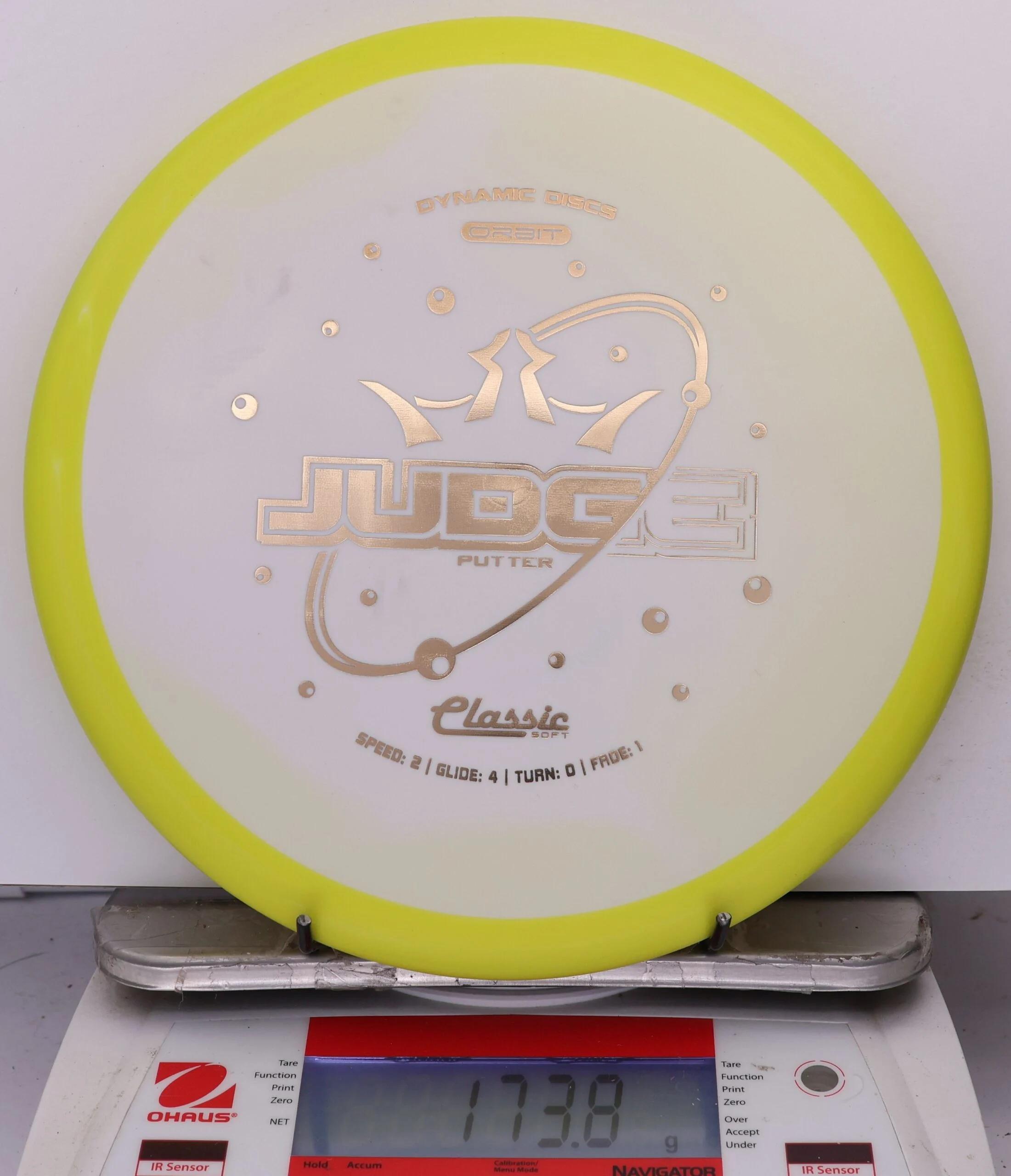 1006171 Classic Soft Orbit Judge - #242 Yellow-White, 174