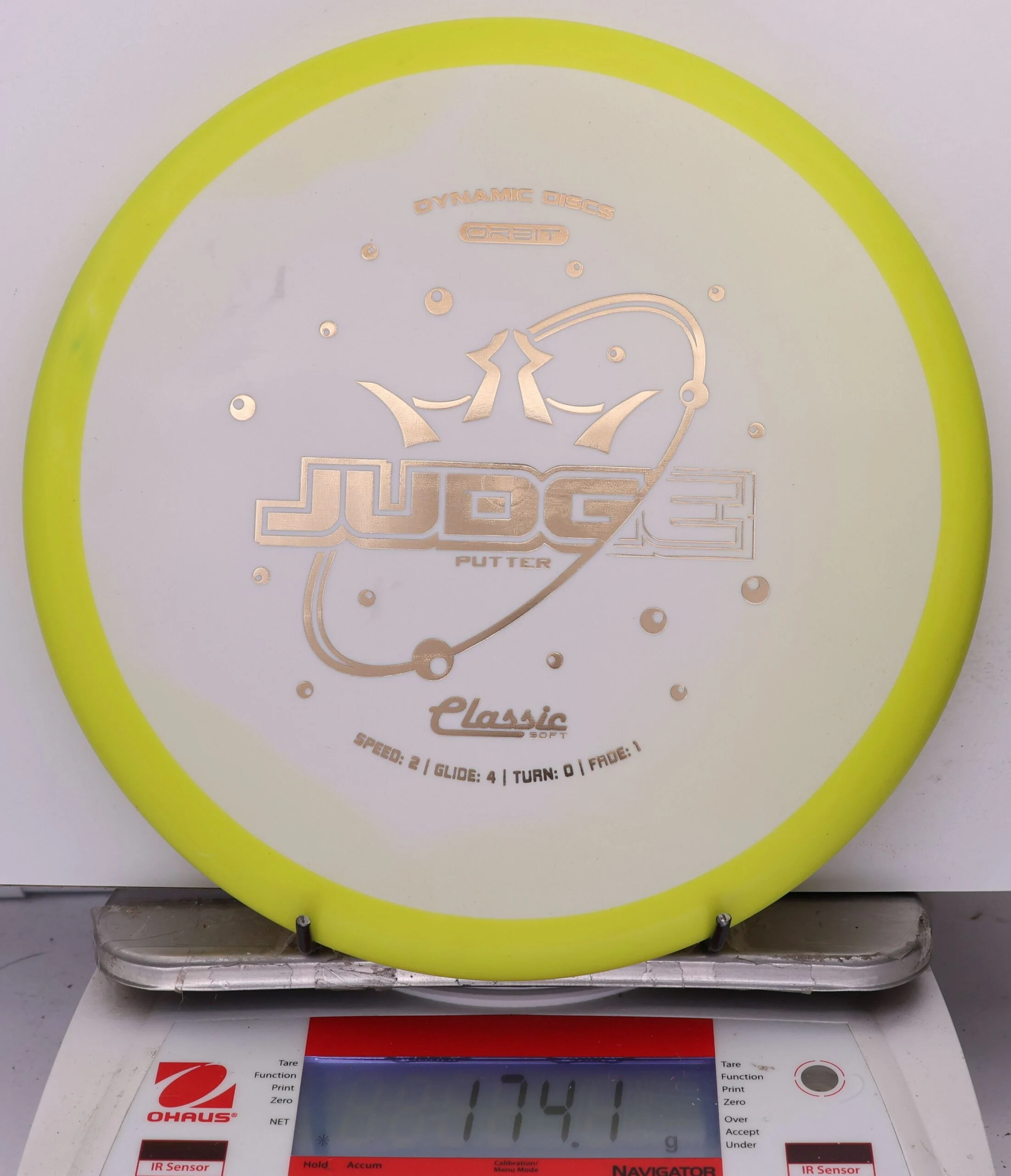 1006172 Classic Soft Orbit Judge - #243 Yellow-White, 174