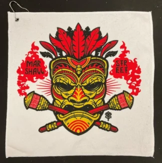 Marshall Street Tiki Mask Full Color Towel