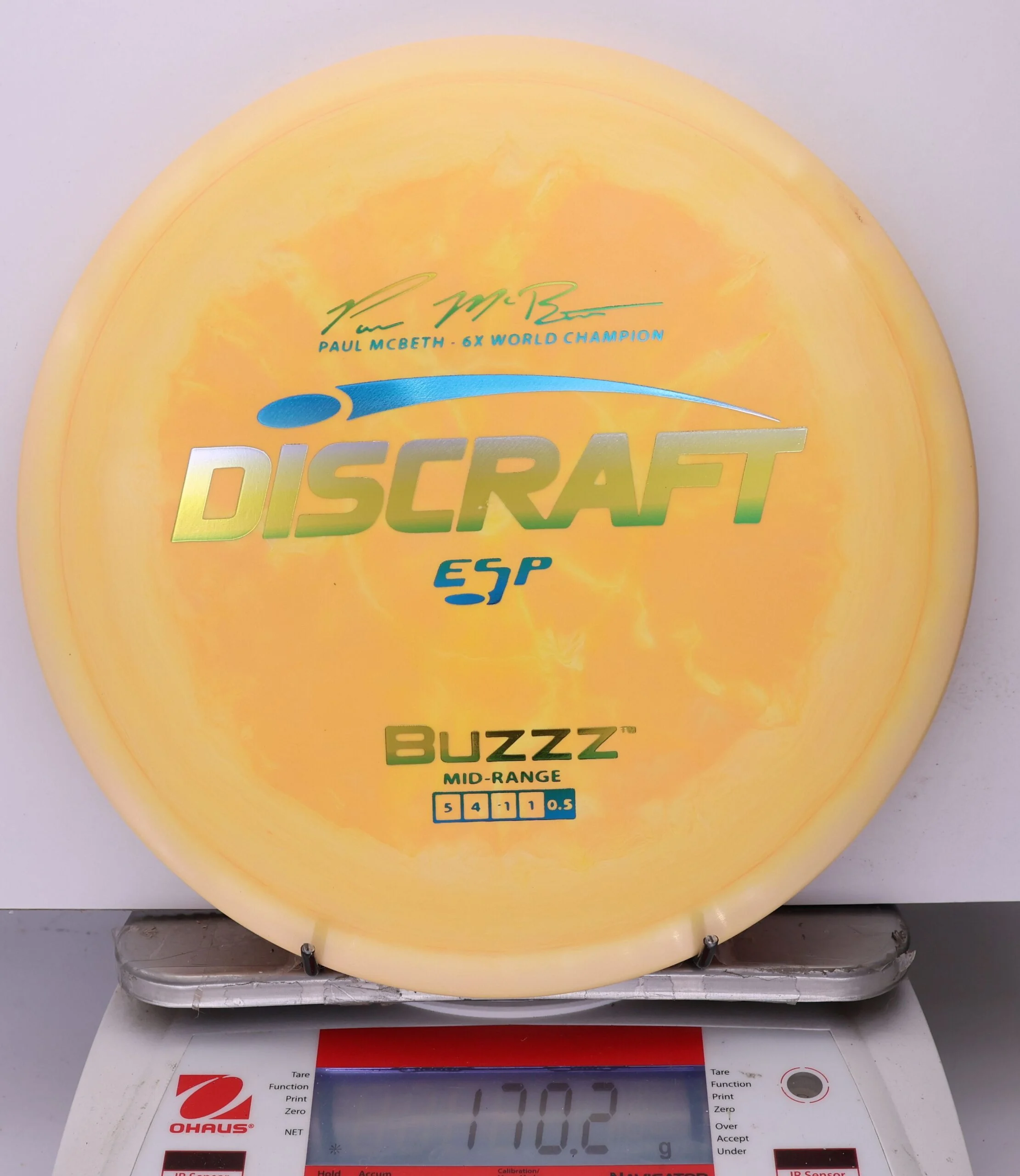 1030303 ESP Buzzz, Paul McBeth 6X - #458 OrangeYellow, 170
