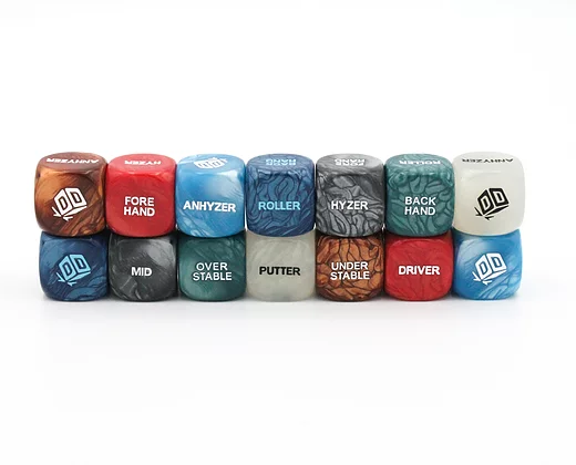 1032410 Swirly DiscDice - Assorted, pair
