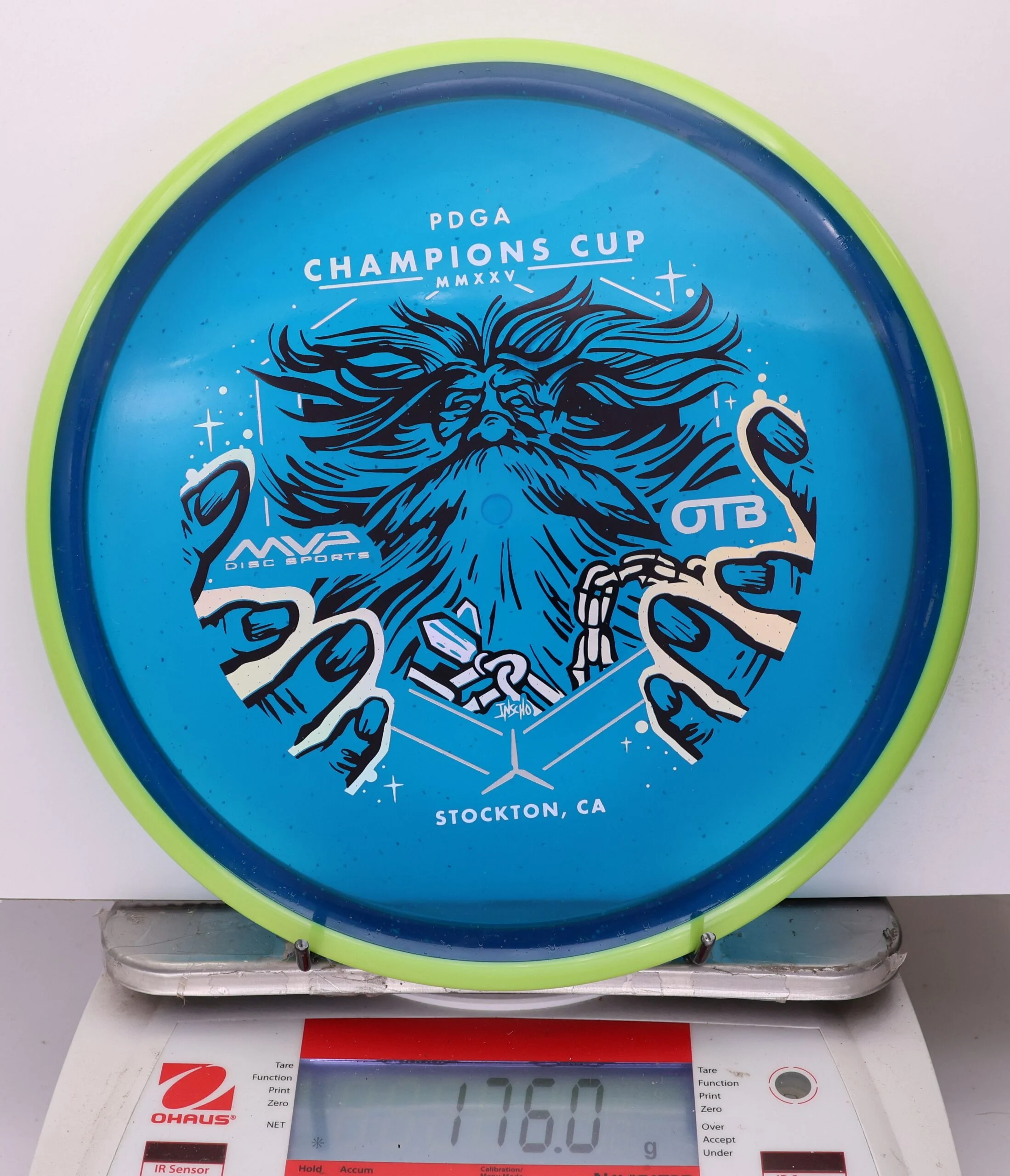 1039026 Particle Glow Proton Hex, PDGA Champions Cup 2025 - #372 Grellow-Blue, 176