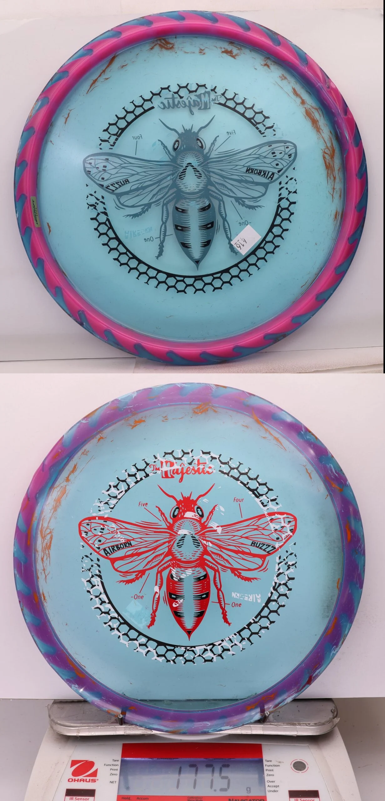 1044238 X-Out Fuzed Line Buzzz - Buzzzsaw - #416 Blue-Magenta, 178