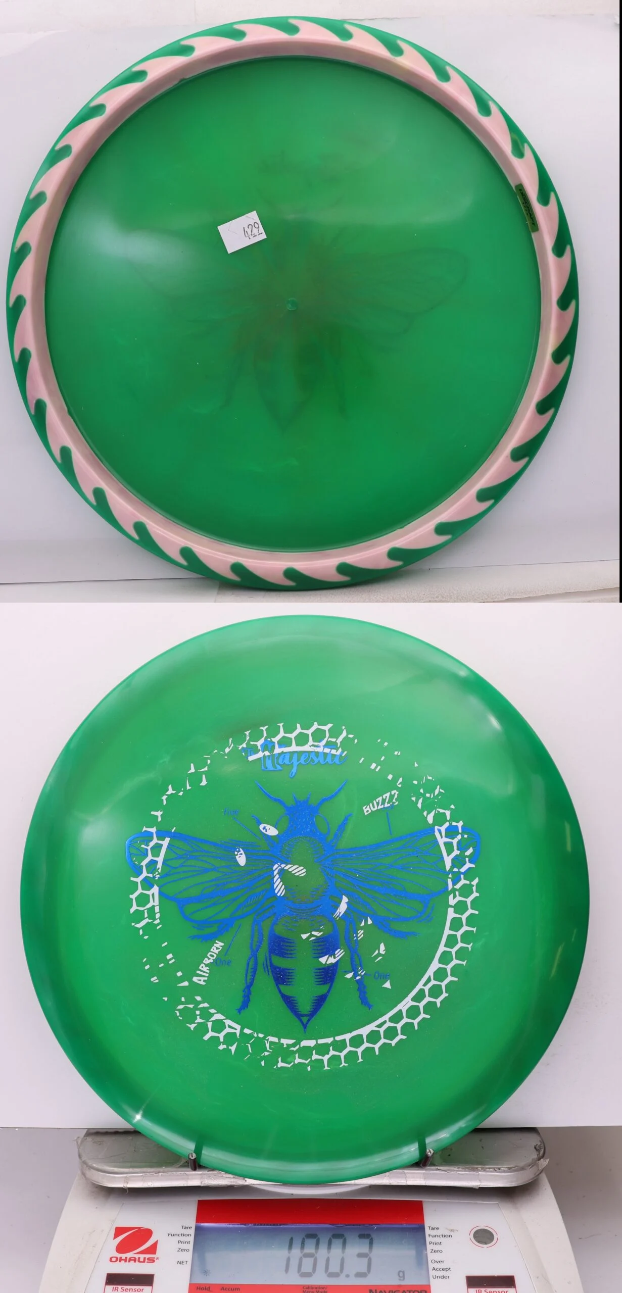 1044291 X-Out Fuzed Line Buzzz - Buzzzsaw - #429 Green-LtPink, 180