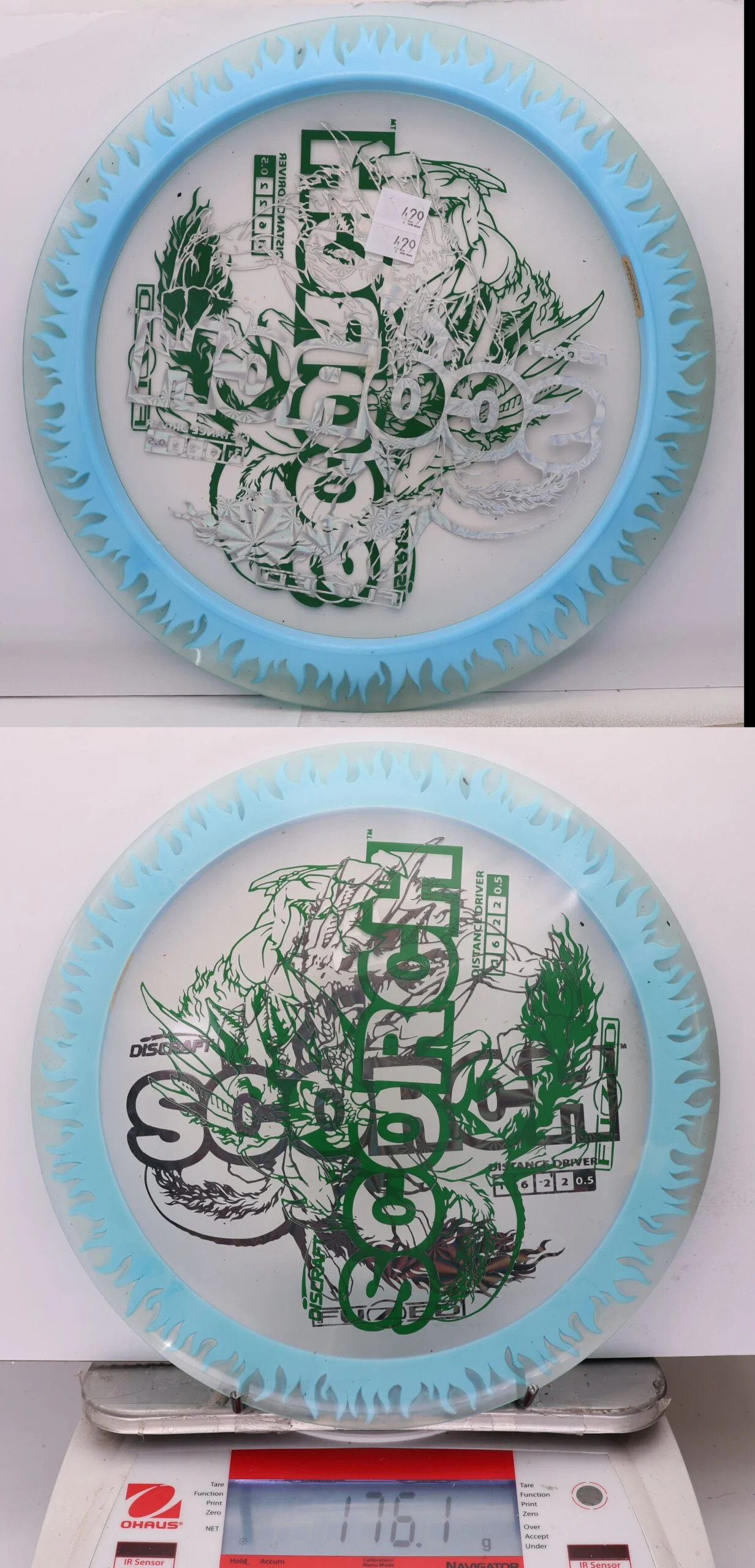 1044473 X-Out FuZed Line Scorch - Flames - #429 Clear-LtBlue, 176