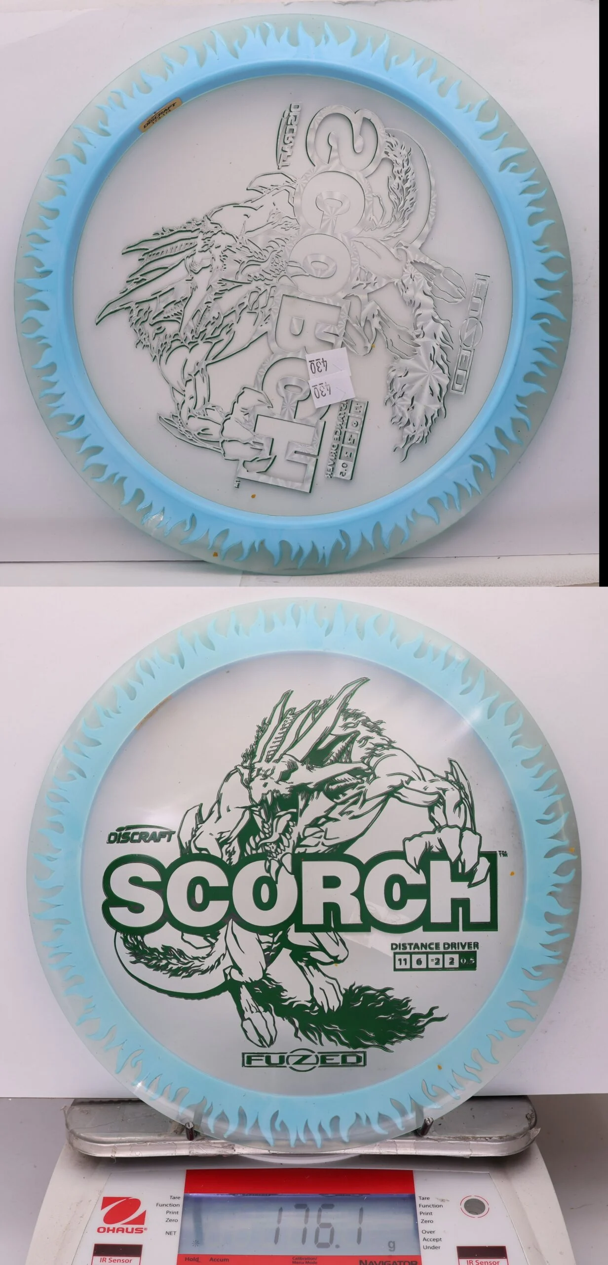 1044474 X-Out FuZed Line Scorch - Flames - #430 Clear-LtBlue, 176