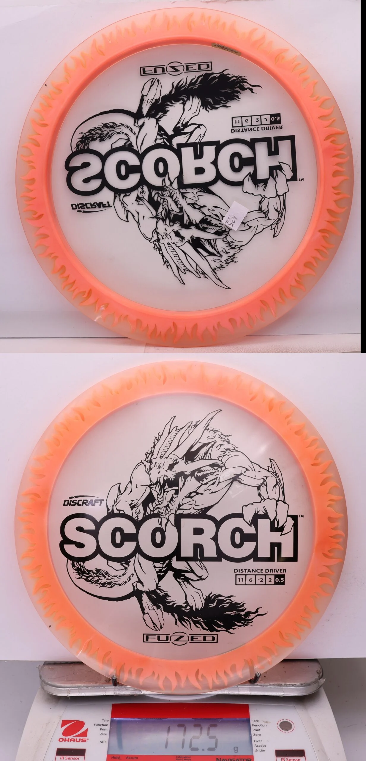 1044501 X-Out FuZed Line Scorch - Flames - #435 Clear-Pinkish, 173